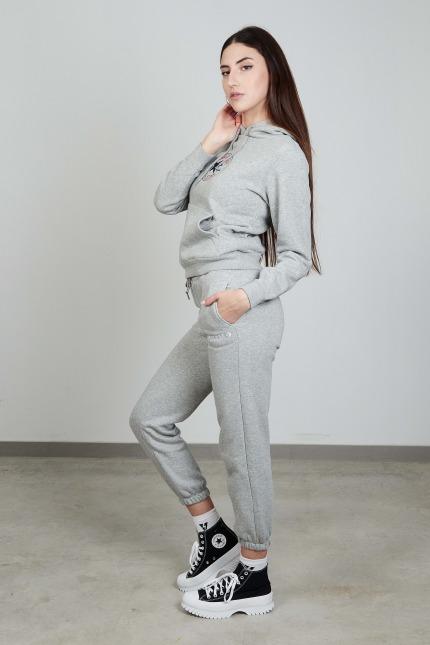 CONVERSE CHUCK PATCH CORE HOODIE B en color GRIS (3)