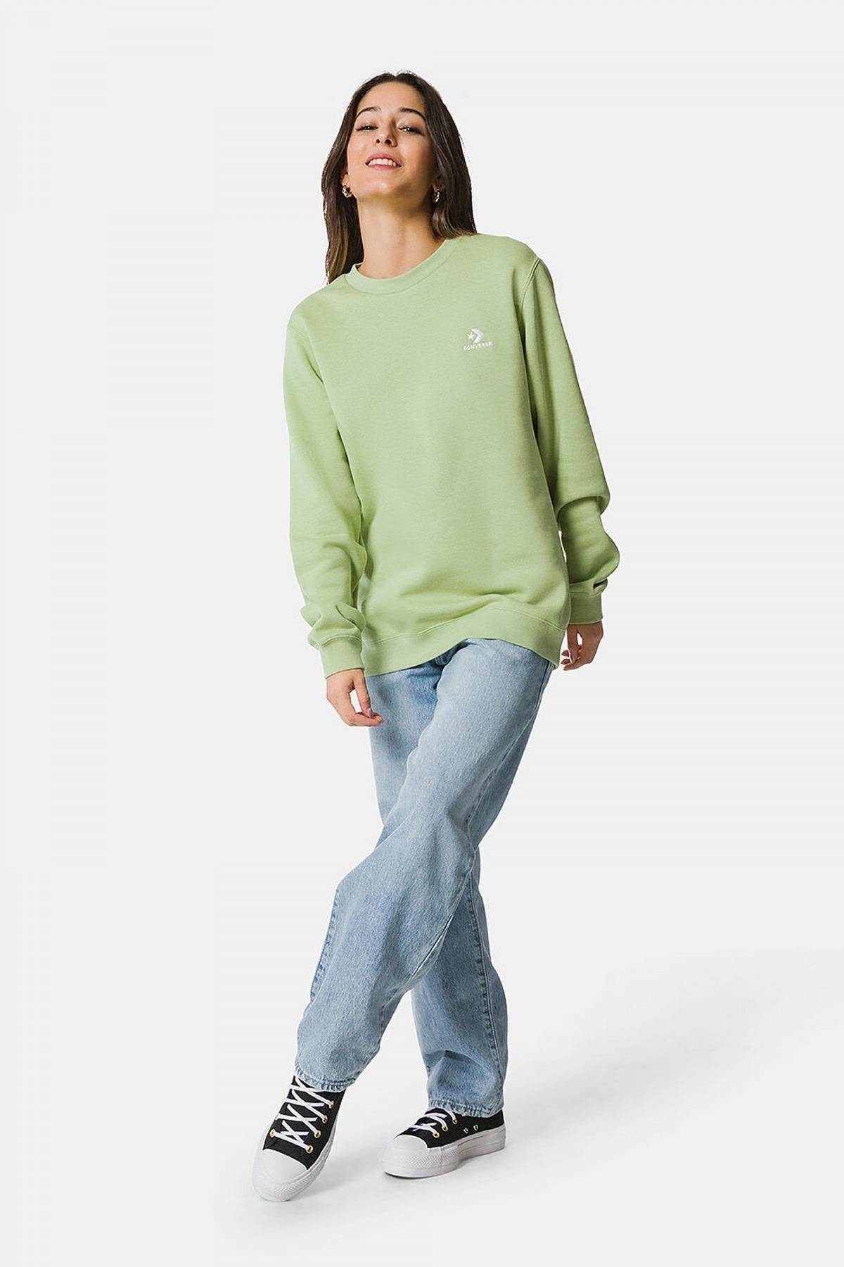 CONVERSE STAR CHEVRON HOODIE BB en color VERDE (3)