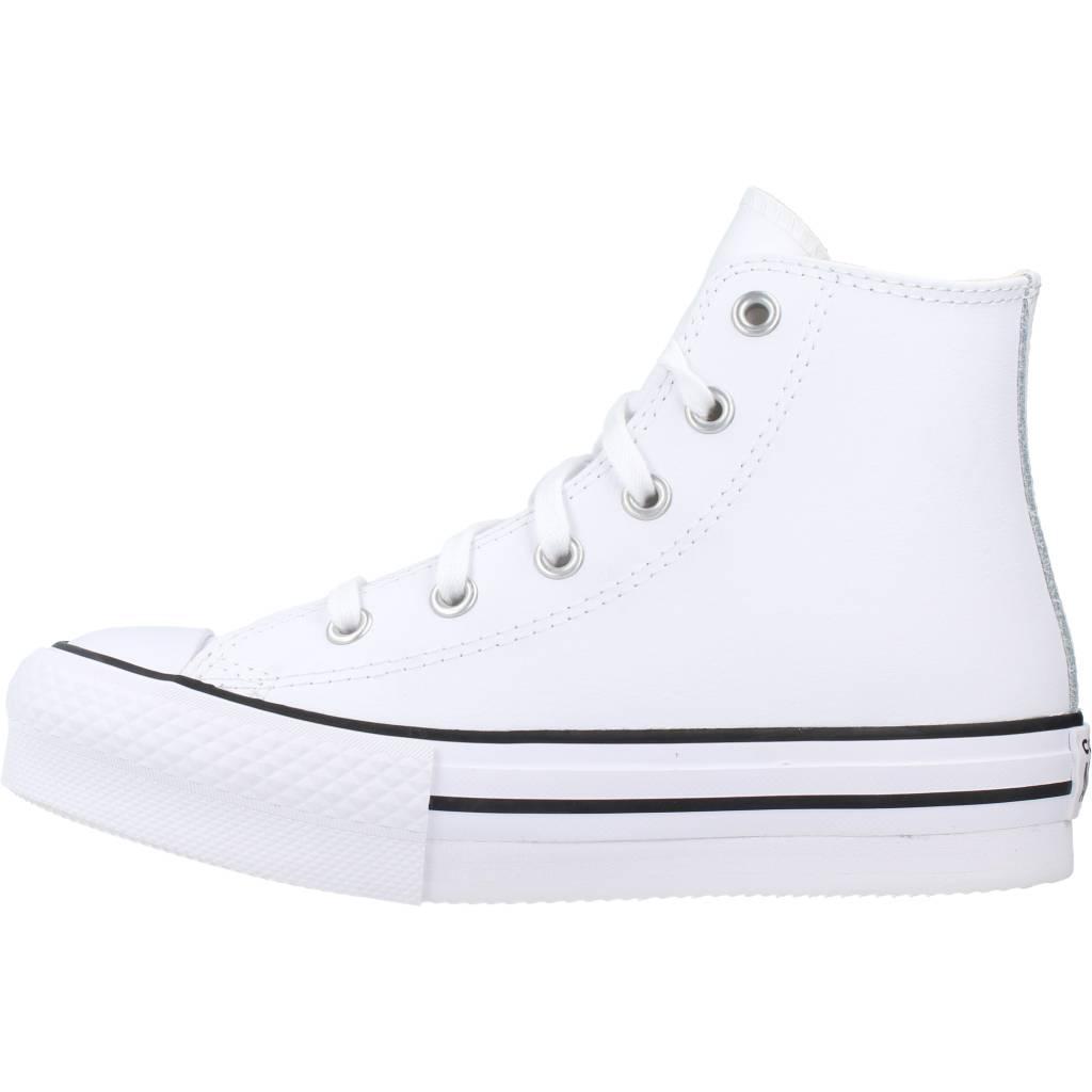 CONVERSE CHUCK TAYLOR ALL STAR LIFT PLATFORM LEATHER en color BLANCO (2)