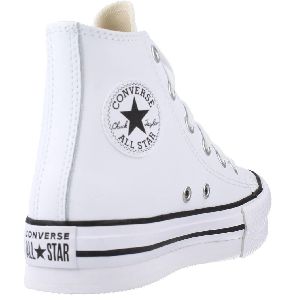 CONVERSE CHUCK TAYLOR ALL STAR LIFT PLATFORM LEATHER en color BLANCO (3)