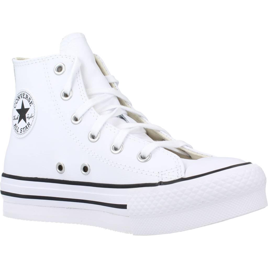 CONVERSE CHUCK TAYLOR ALL STAR LIFT PLATFORM LEATHER en color BLANCO (5)