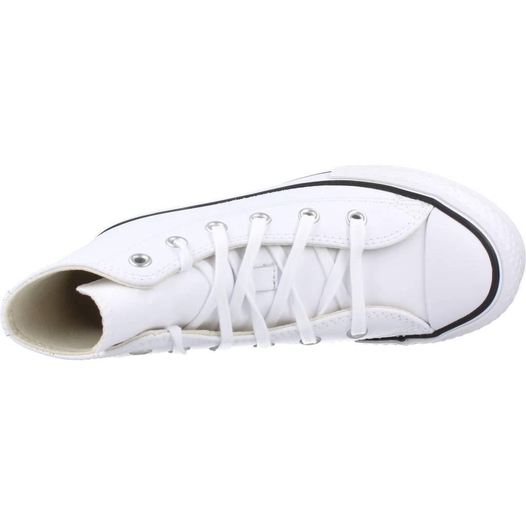 CONVERSE CHUCK TAYLOR ALL STAR LIFT PLATFORM LEATHER en color BLANCO (7)