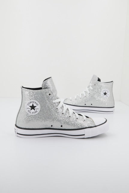 CONVERSE ALL STAR GLITTER en color PLATA (1)
