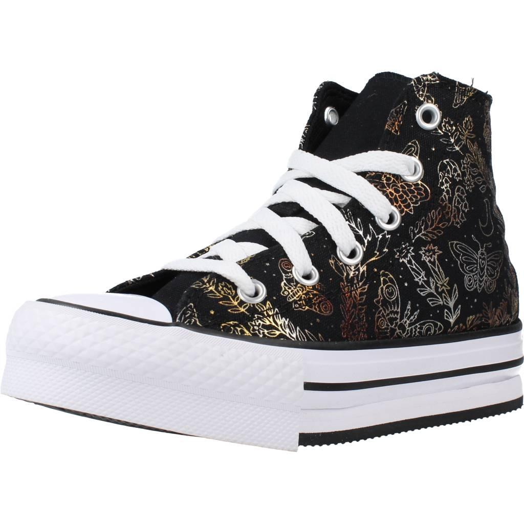 CONVERSE EVA LIFT PLATFORM BUTTERFLY SHINE en color NEGRO (1)