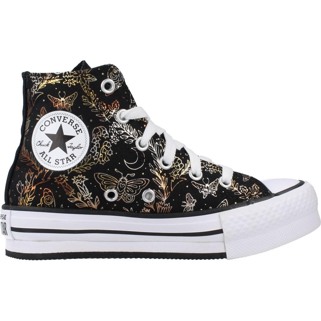 CONVERSE EVA LIFT PLATFORM BUTTERFLY SHINE en color NEGRO (4)