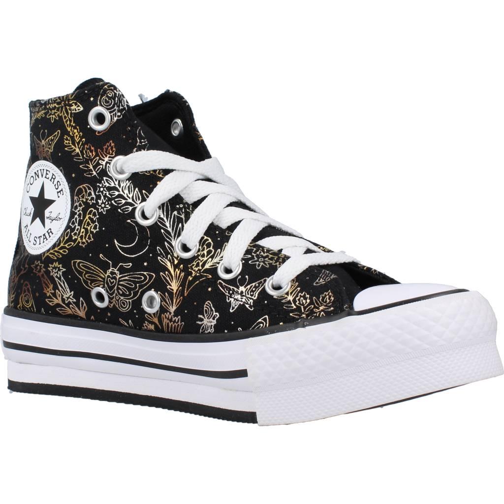 CONVERSE EVA LIFT PLATFORM BUTTERFLY SHINE en color NEGRO (5)