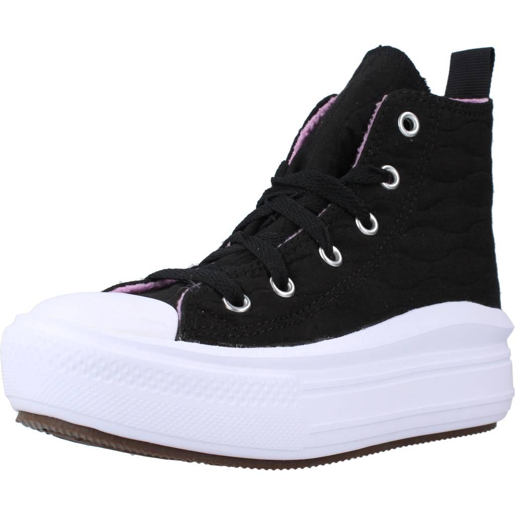 CONVERSE MOVE PLATFORM QUILTED JACQUARD en color NEGRO (1)