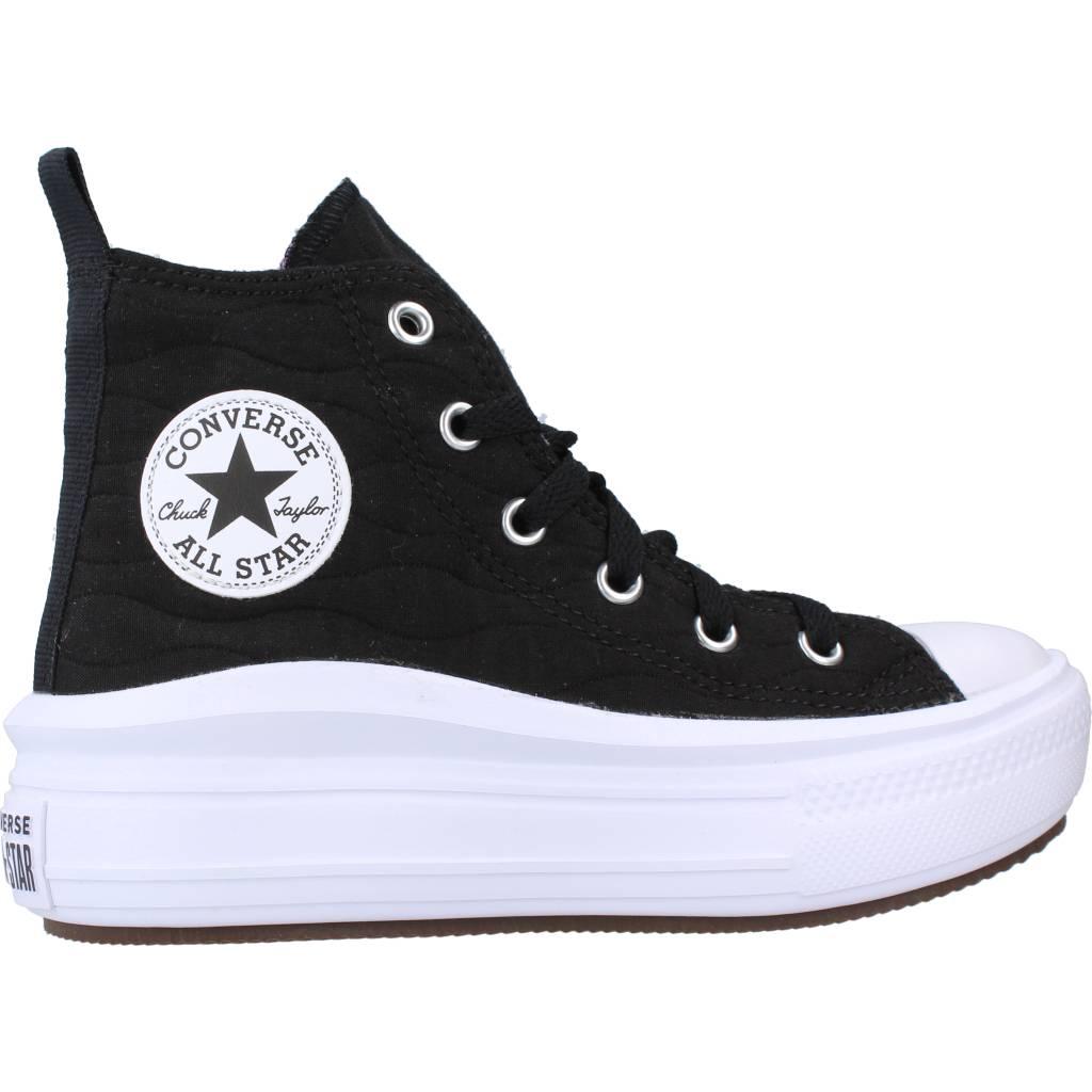 CONVERSE MOVE PLATFORM QUILTED JACQUARD en color NEGRO (4)