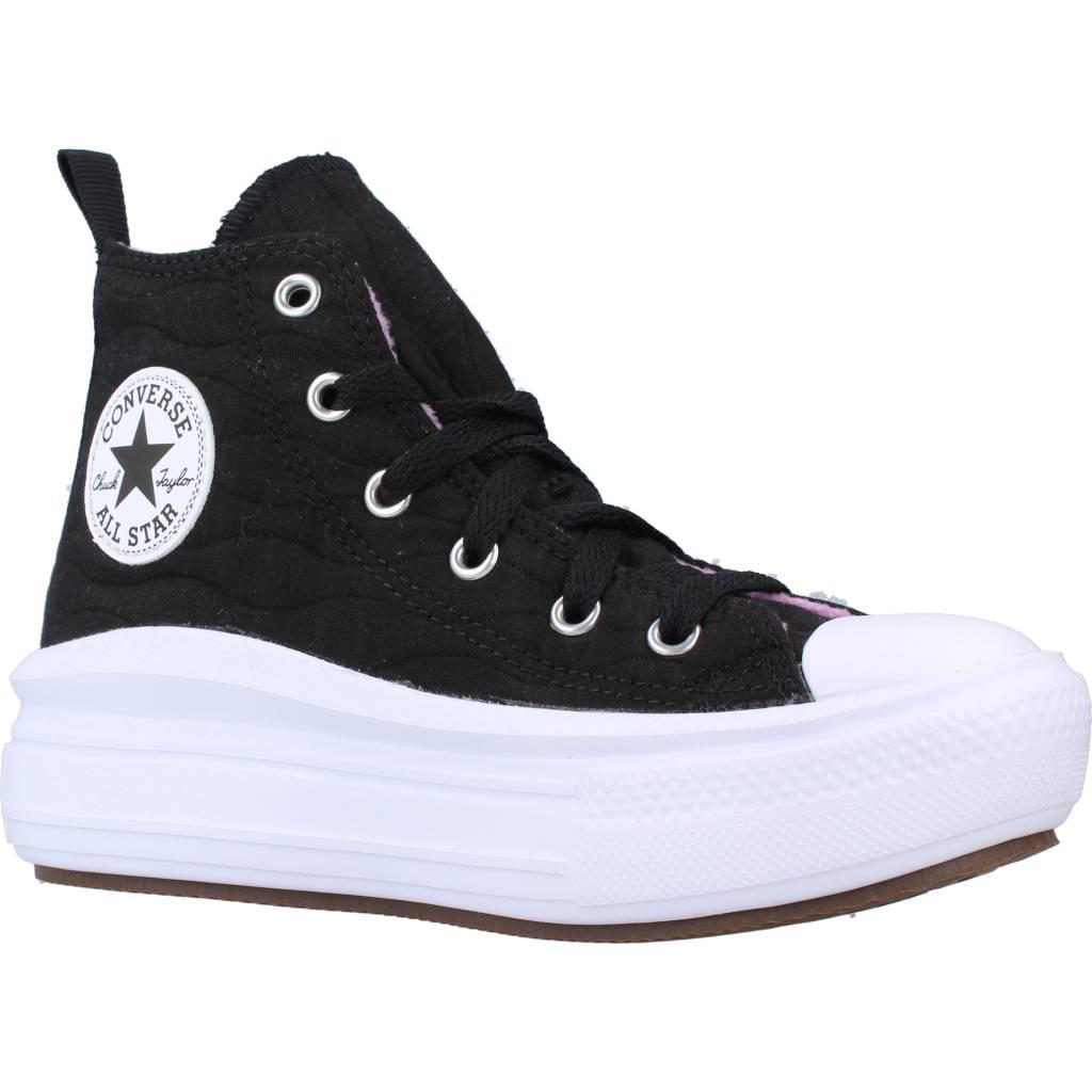 CONVERSE MOVE PLATFORM QUILTED JACQUARD en color NEGRO (5)