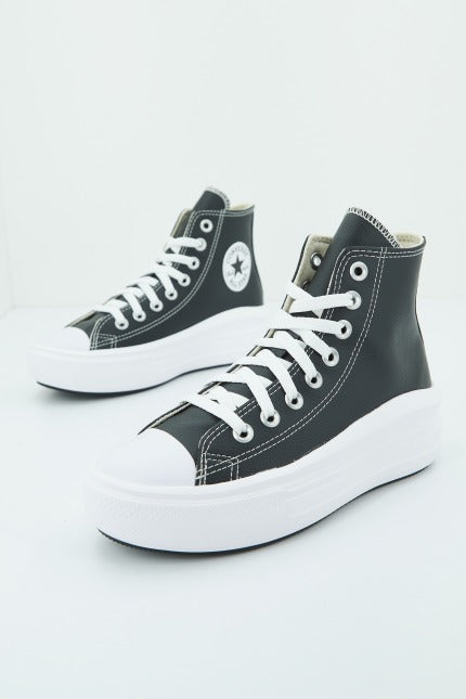 CONVERSE CHUCK TAYLOR ALL STAR MOVE PLATFORM FOUNDATIONAL LEATHER en color NEGRO (2)