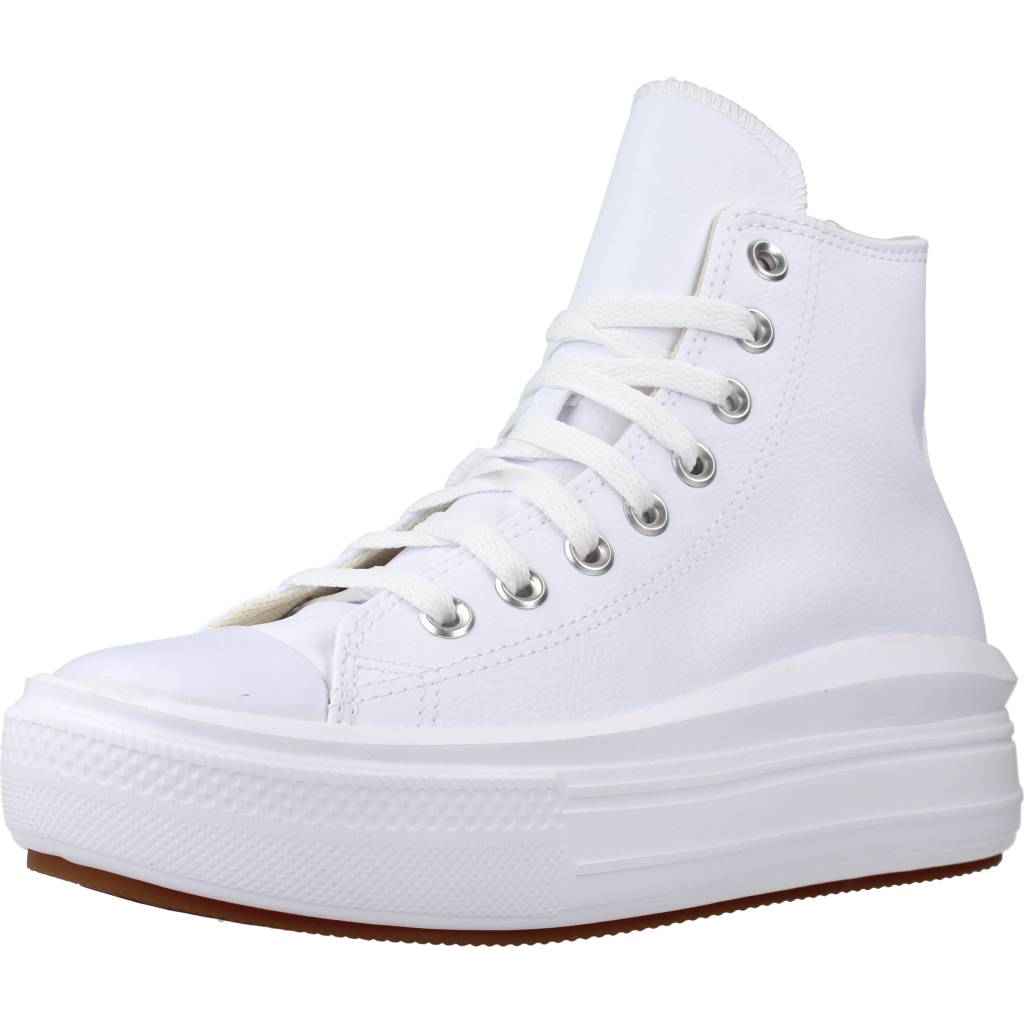 CONVERSE CHUCK TAYLOR ALL STAR MOVE PLATFORM FUNDATIONAL LEATHER en color BLANCO (1)