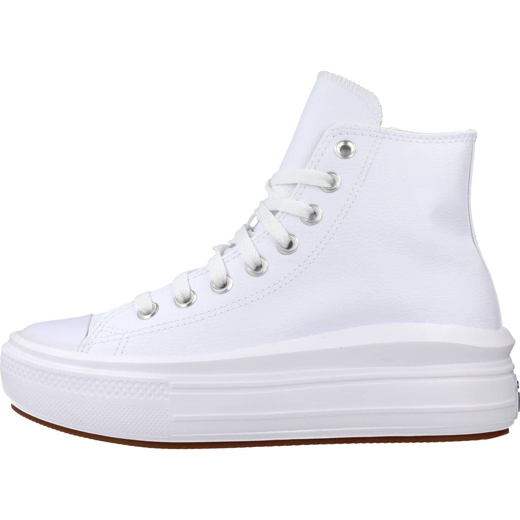 CONVERSE CHUCK TAYLOR ALL STAR MOVE PLATFORM FUNDATIONAL LEATHER en color BLANCO (2)