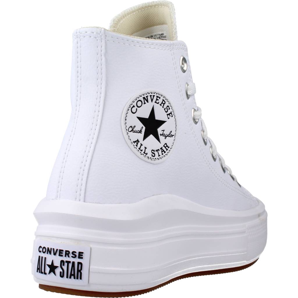CONVERSE CHUCK TAYLOR ALL STAR MOVE PLATFORM FUNDATIONAL LEATHER en color BLANCO (3)