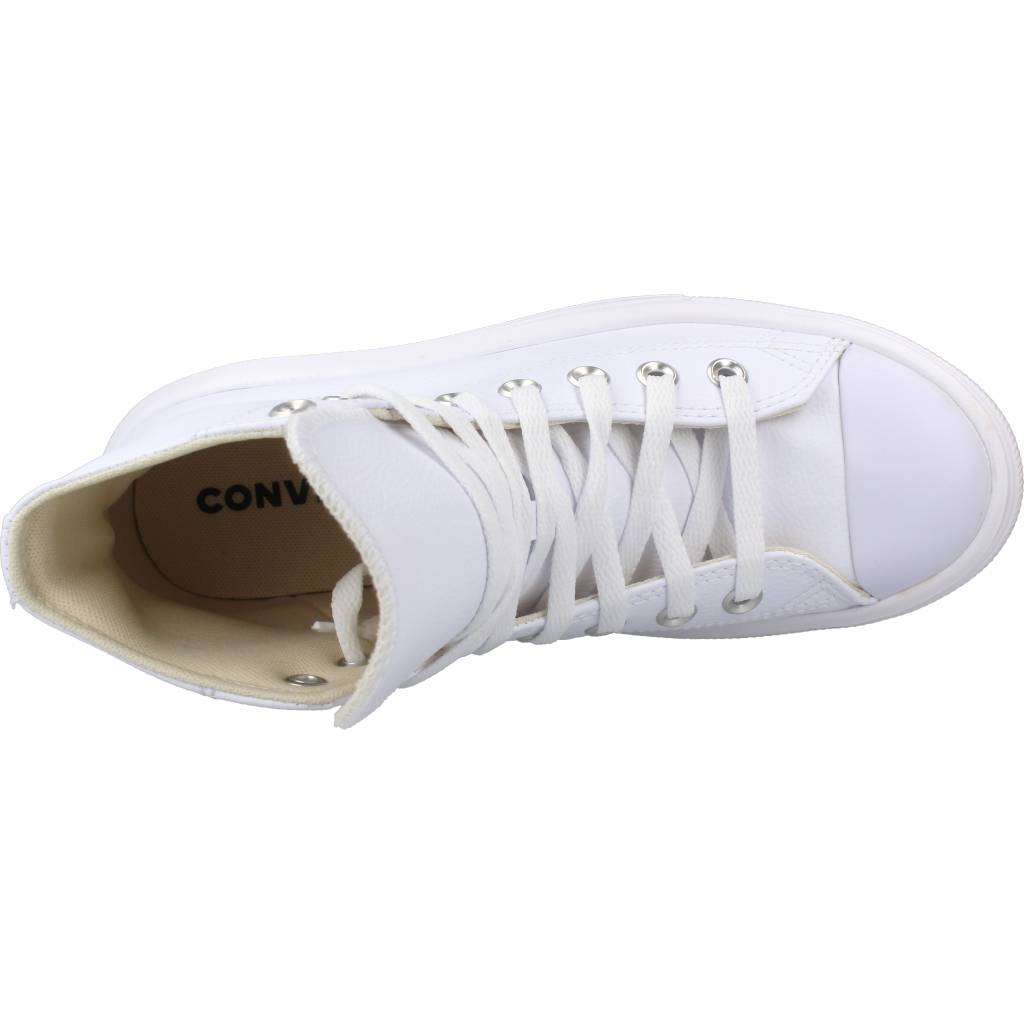 CONVERSE CHUCK TAYLOR ALL STAR MOVE PLATFORM FUNDATIONAL LEATHER en color BLANCO (7)
