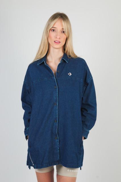 CONVERSE UTILITY WOVEN SHIRT en color AZUL (1)