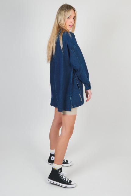 CONVERSE UTILITY WOVEN SHIRT en color AZUL (4)