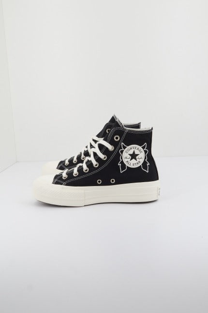 CONVERSE CHUCK TAYLOR ALL STAR LIFT PLATFORM ENCHANTED GARDEN en color NEGRO (2)