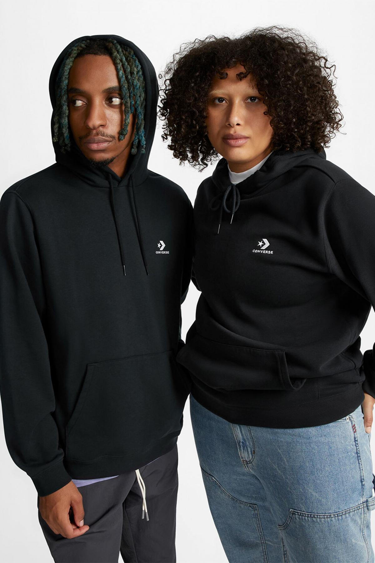 CONVERSE STAR CHEVRON HOODIE FT en color NEGRO (1)