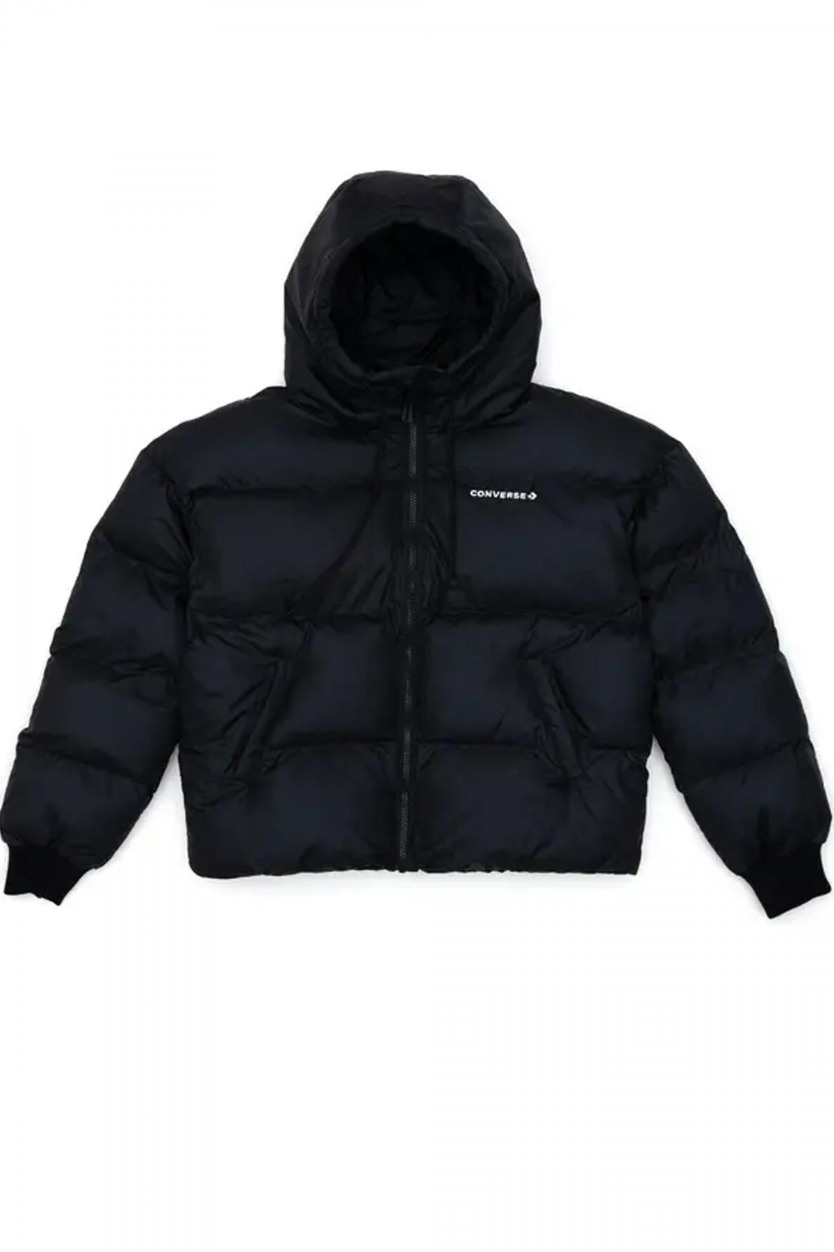 CONVERSE SYNTHETIC SHORT PUFFER JACKET en color NEGRO (2)