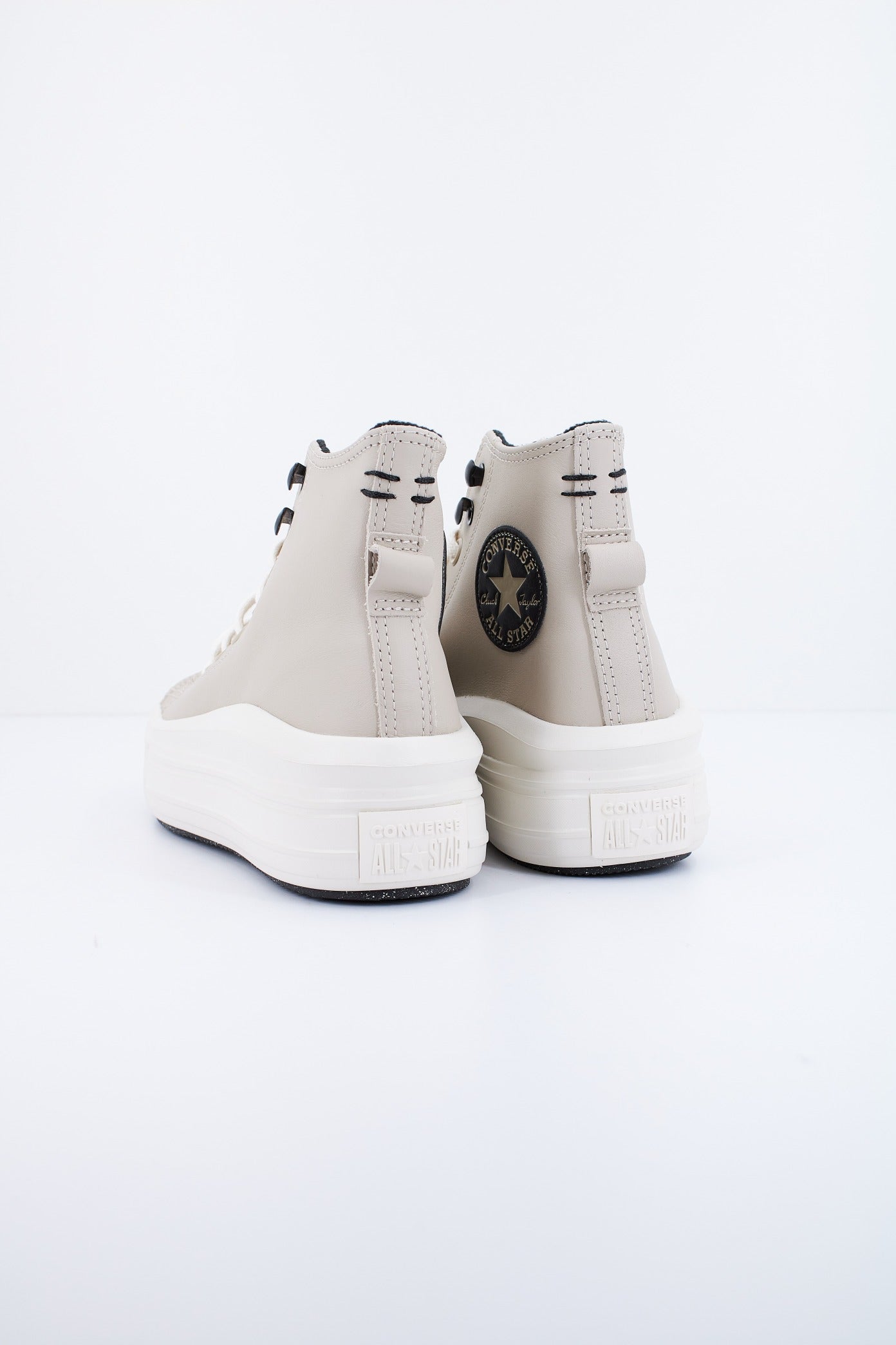 CONVERSE CHUCK TAYLOR ALL STAR MOVE PLATFORM FLEECE-LINED LEATHER en color BEIS (3)
