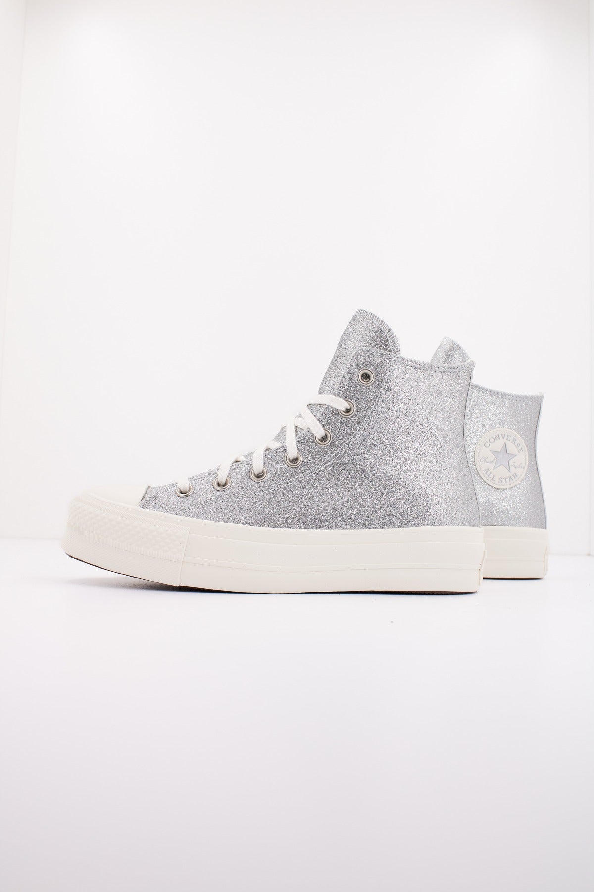 CONVERSE CHUCK TAYLOR ALL STAR LIFT PLATFORM GLITTER en color PLATA (1)