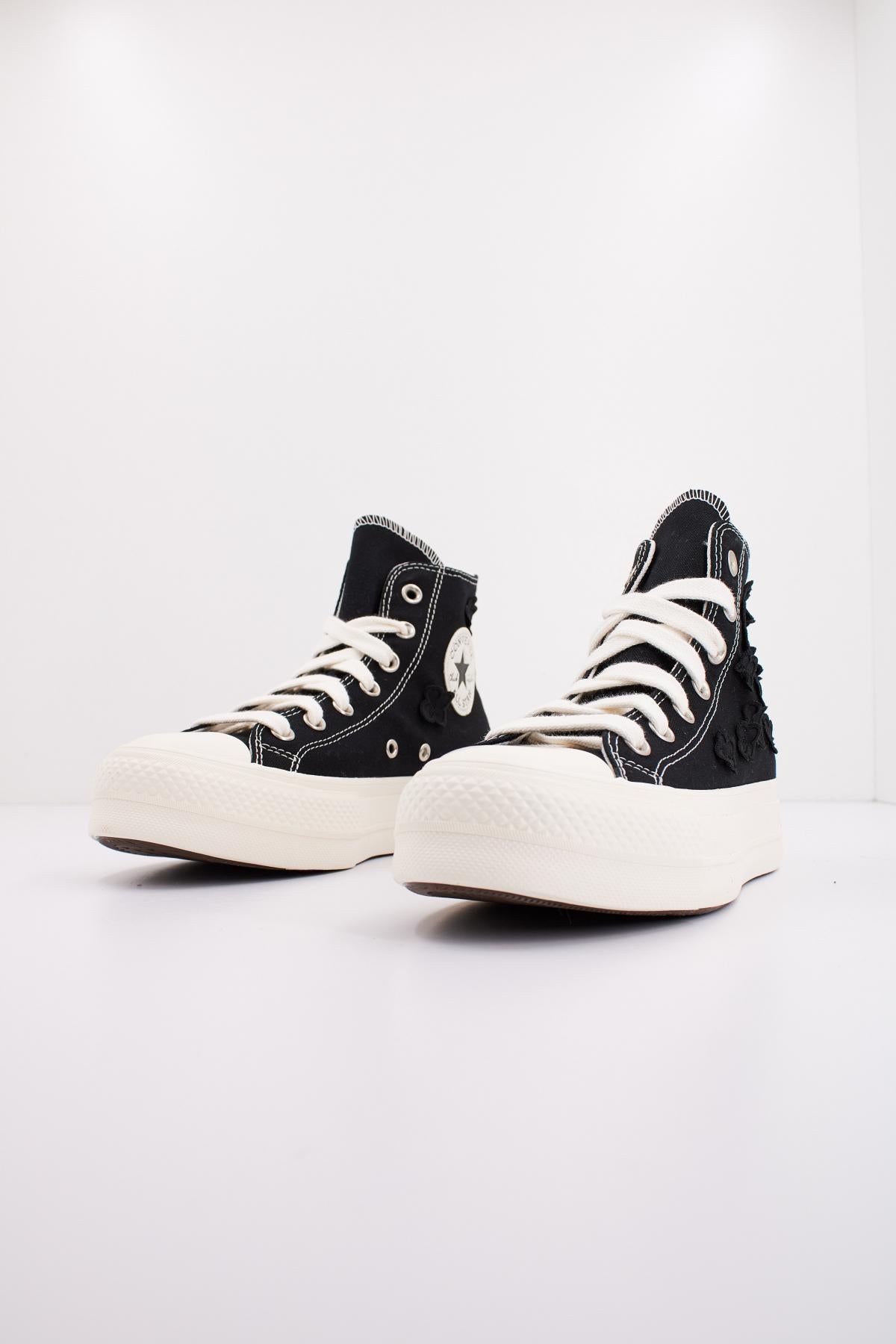 CONVERSE CHUCK TAYLOR ALL STAR LIFT D FLOWERS en color NEGRO (2)