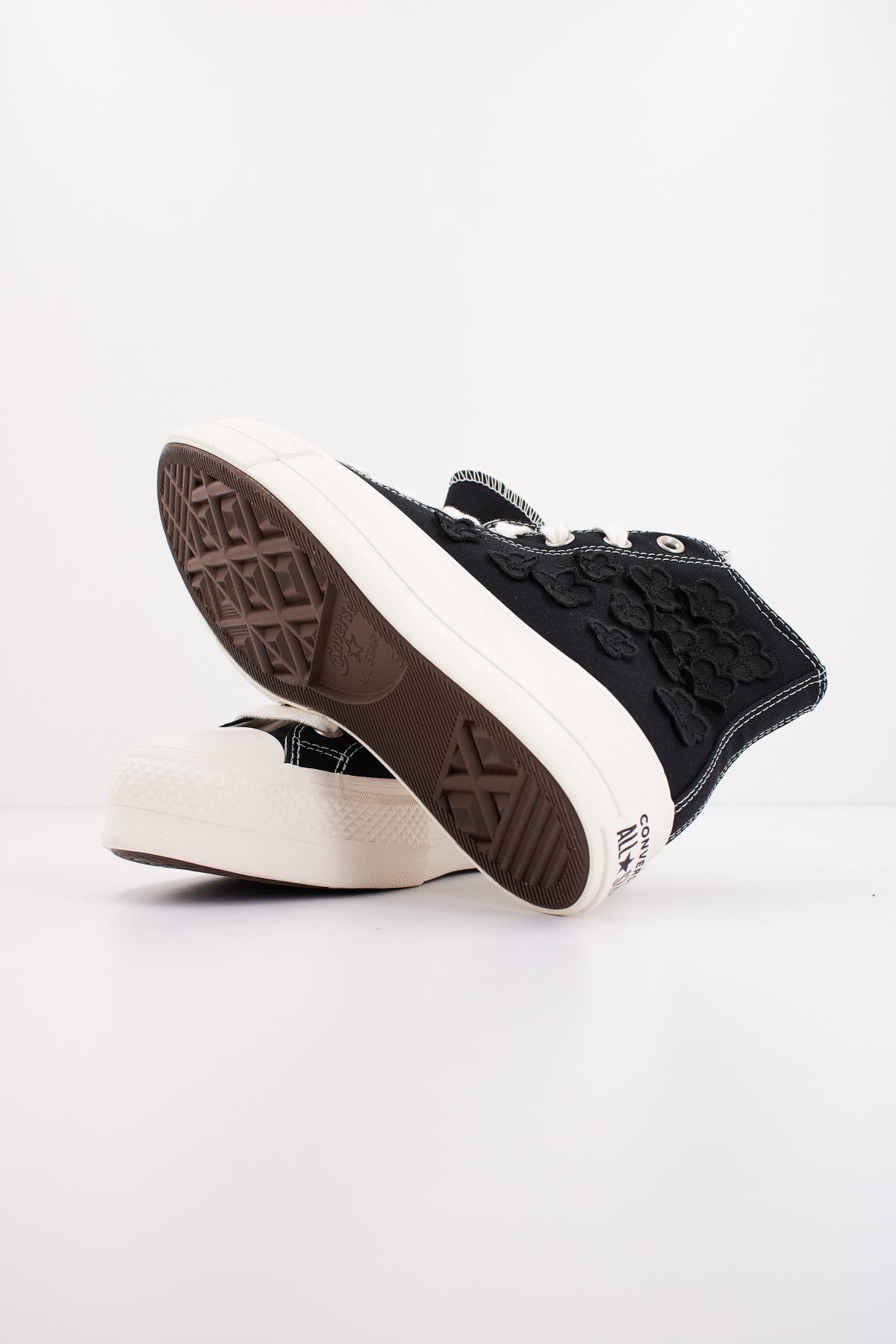 CONVERSE CHUCK TAYLOR ALL STAR LIFT D FLOWERS en color NEGRO (4)