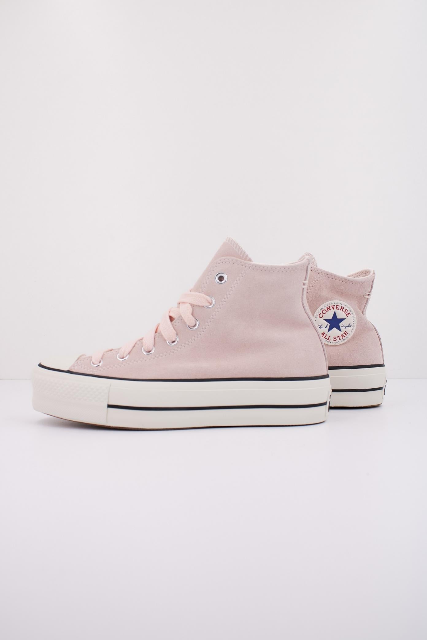 CONVERSE CHUCK TAYLOR ALL STAR LIFT PLATAFORM SUEDE en color ROSA (1)
