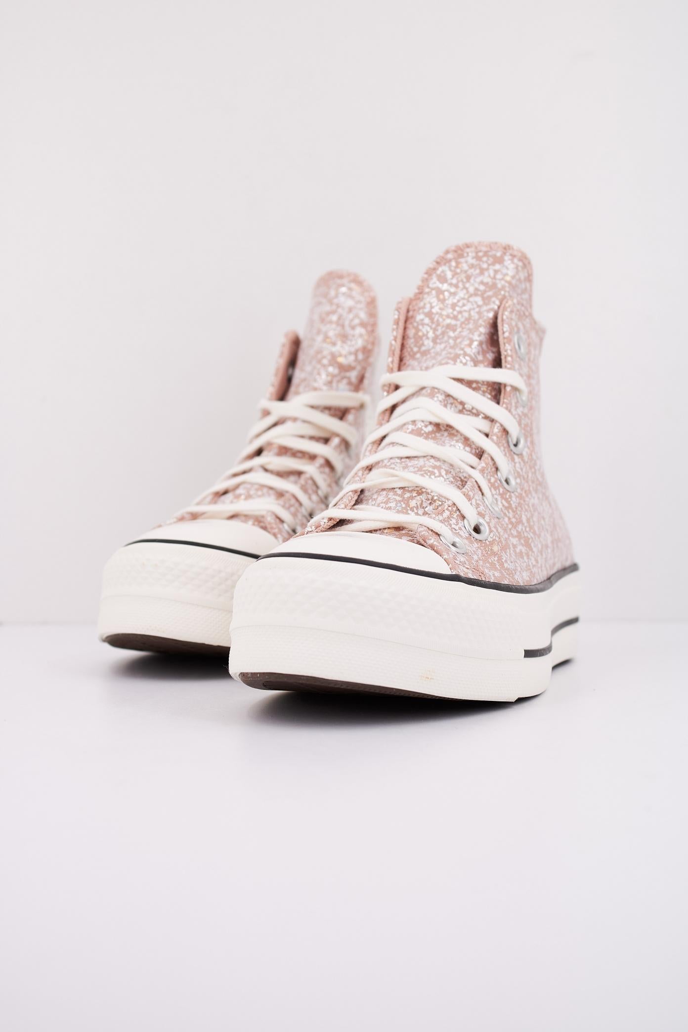 CONVERSE CHUCK TAYLOR ALL STAR LIFT PLATFORM GLITTER en color MARRON (2)