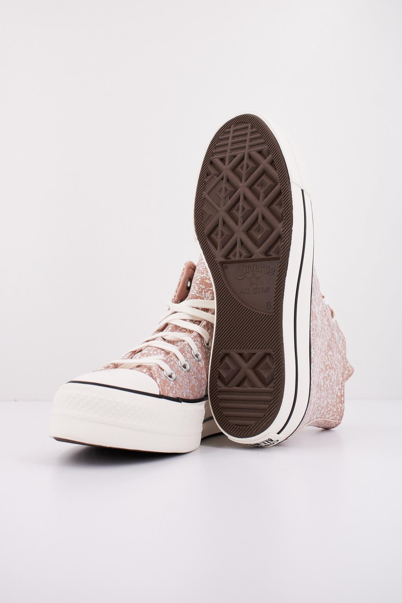 CONVERSE CHUCK TAYLOR ALL STAR LIFT PLATFORM GLITTER en color MARRON (5)