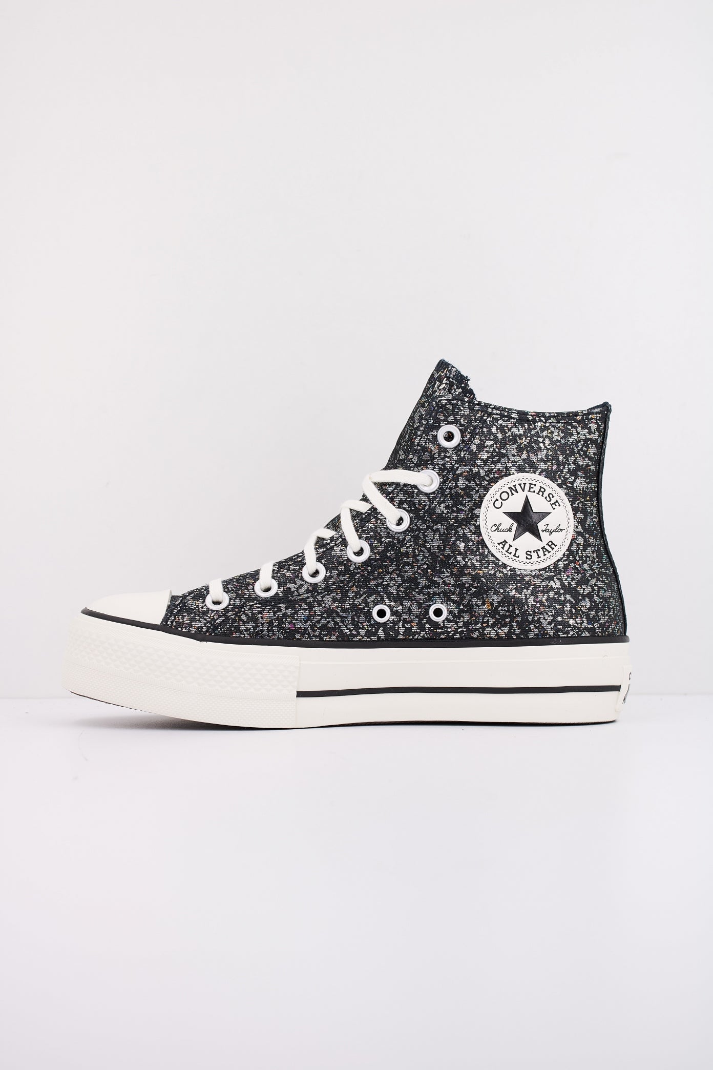 CONVERSE CHUCK TAYLOR ALL STAR LIFT PLATFORM GLITTER en color NEGRO (1)