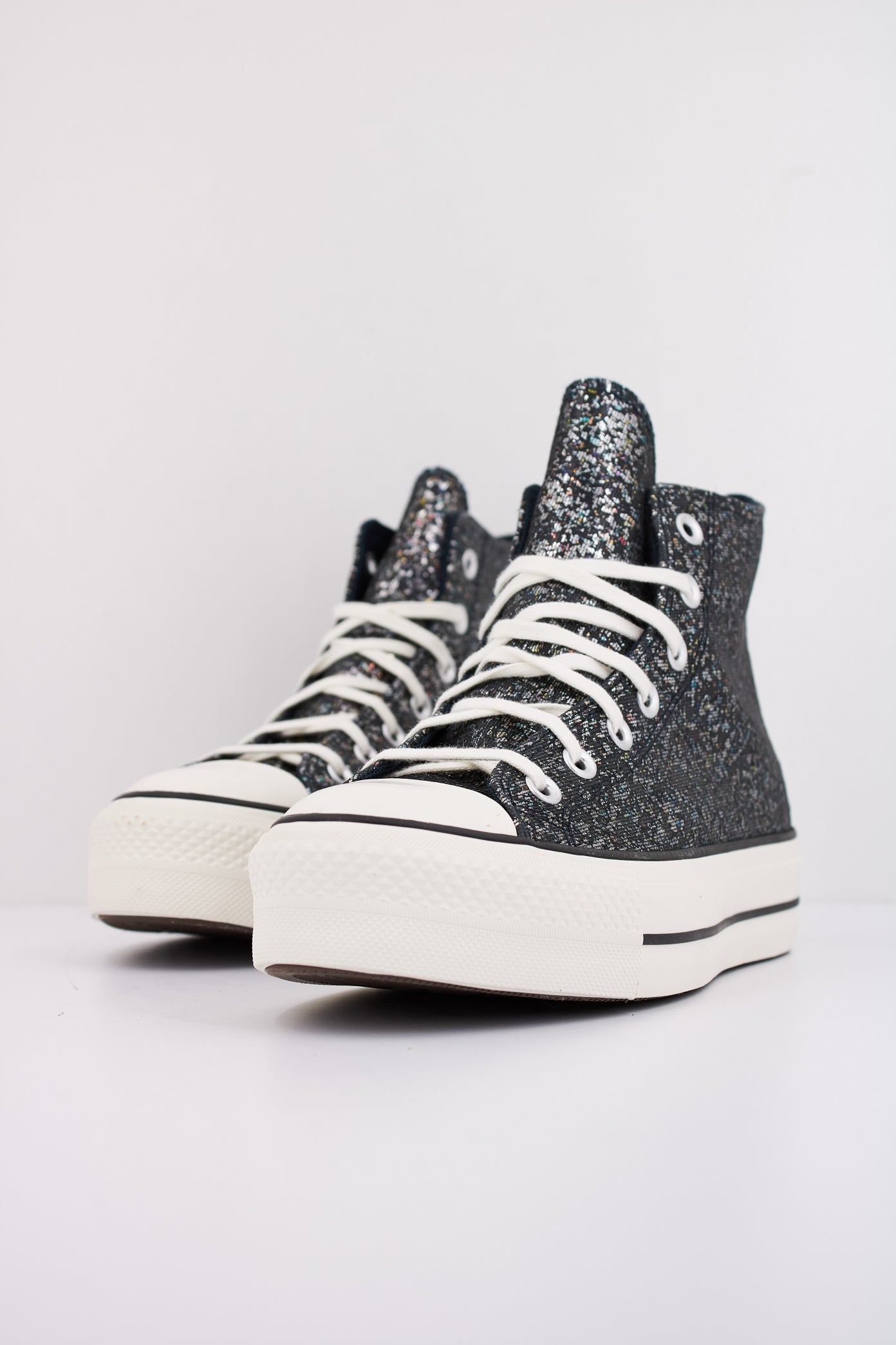 CONVERSE CHUCK TAYLOR ALL STAR LIFT PLATFORM GLITTER en color NEGRO (2)