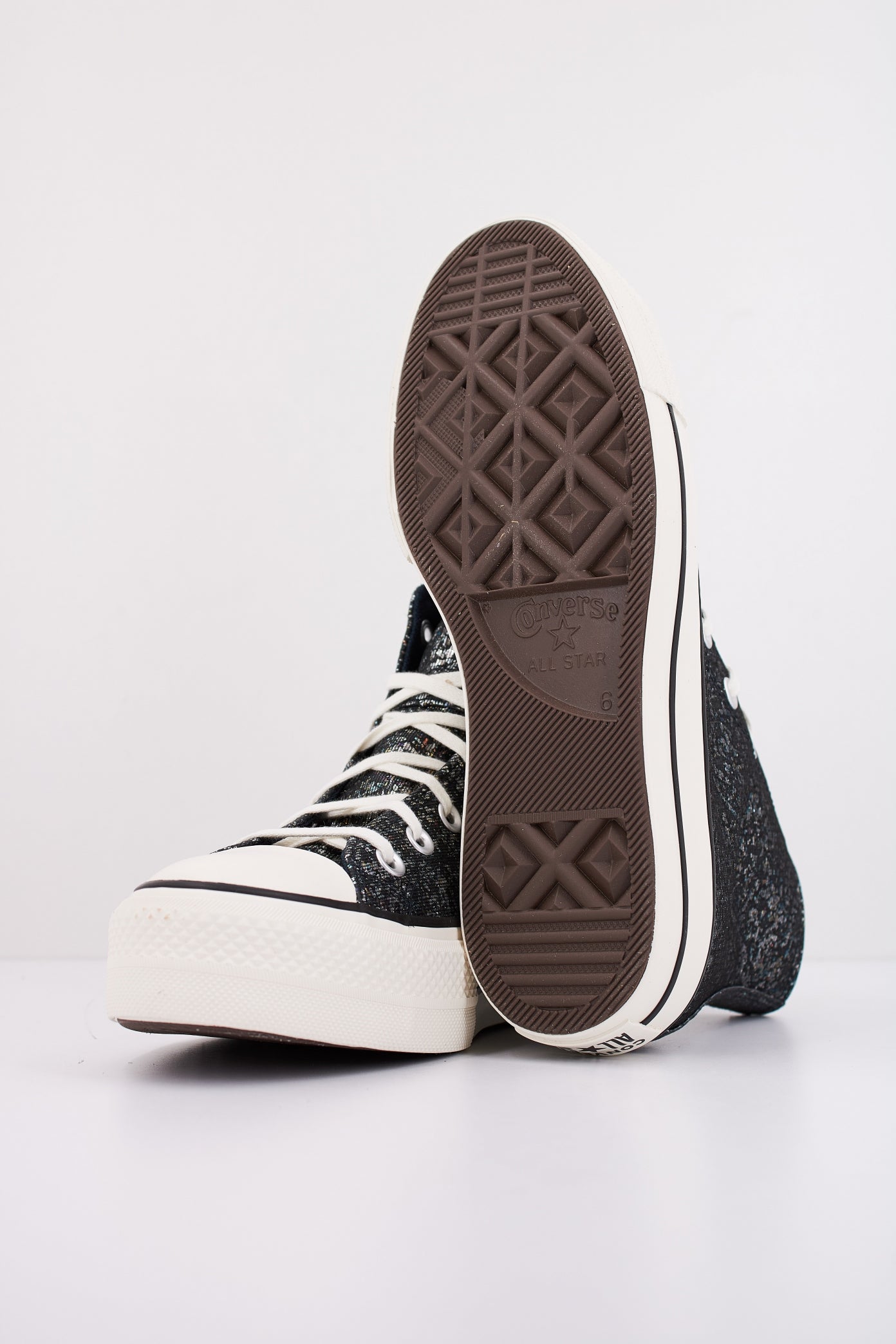 CONVERSE CHUCK TAYLOR ALL STAR LIFT PLATFORM GLITTER en color NEGRO (5)