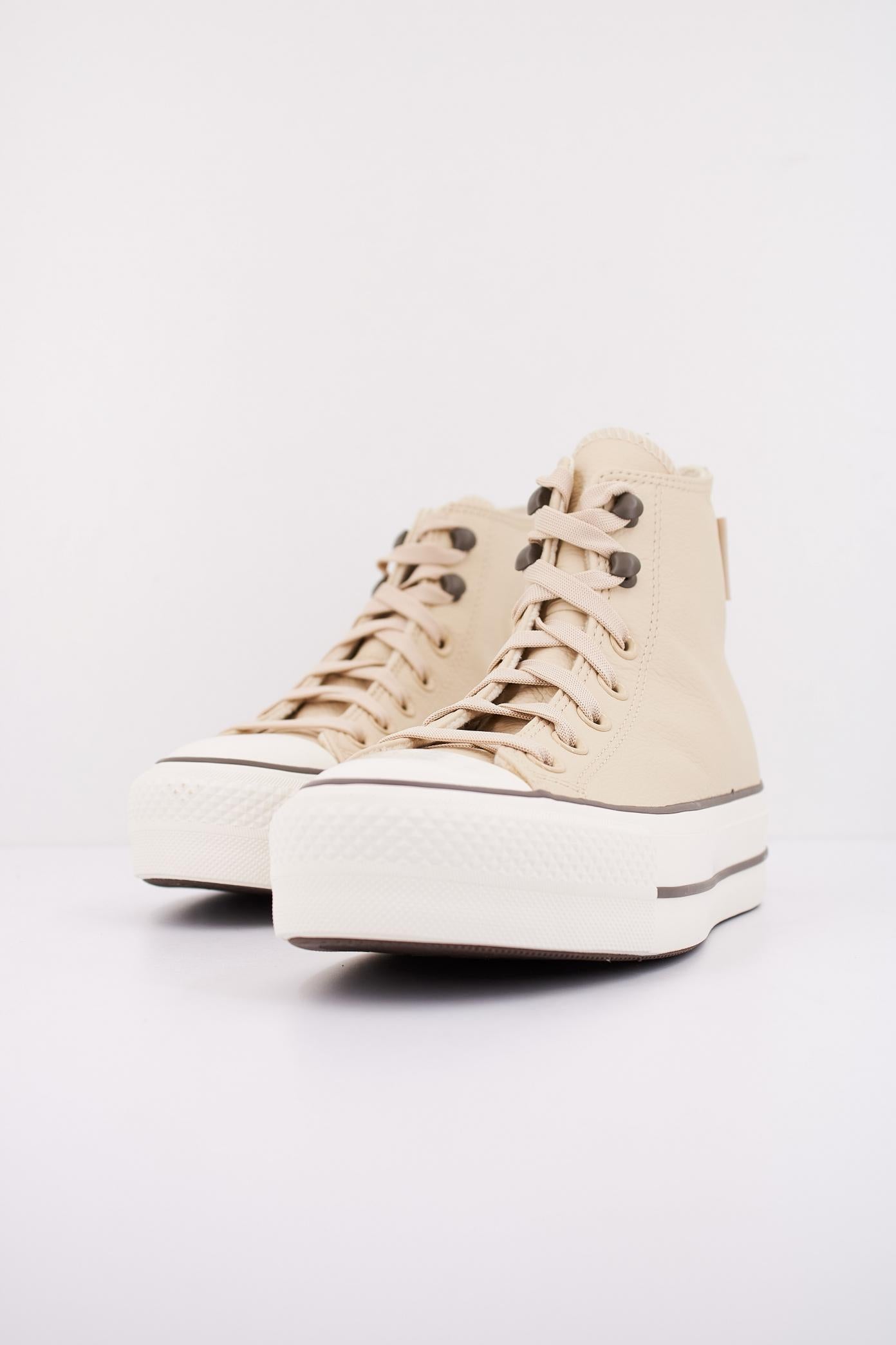 CONVERSE CHUCK TAYOR ALL STAR LIFT PLATFORM WEATHERIZED LEATHER en color BEIS (2)