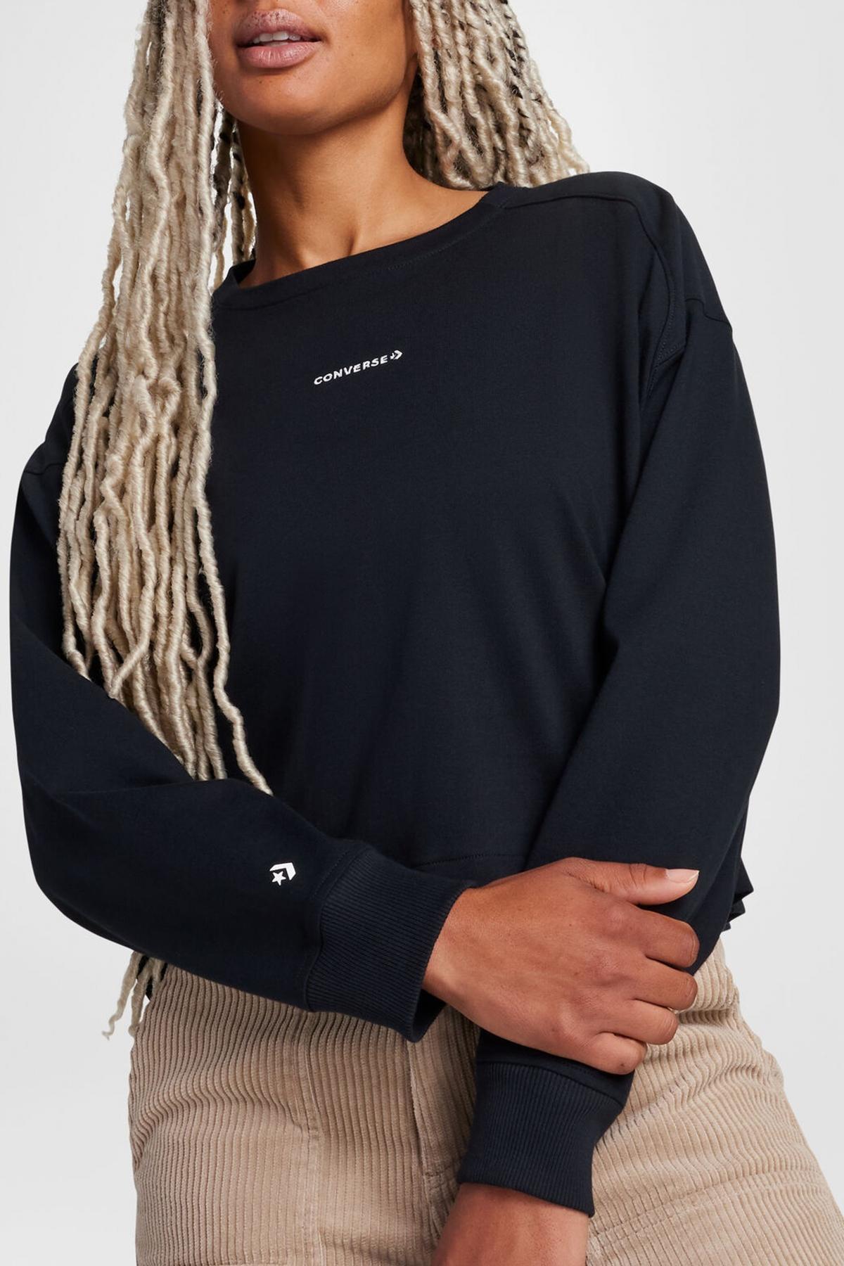 CONVERSE BOXY LONG-SLEEVE T-SHIRT en color NEGRO (1)