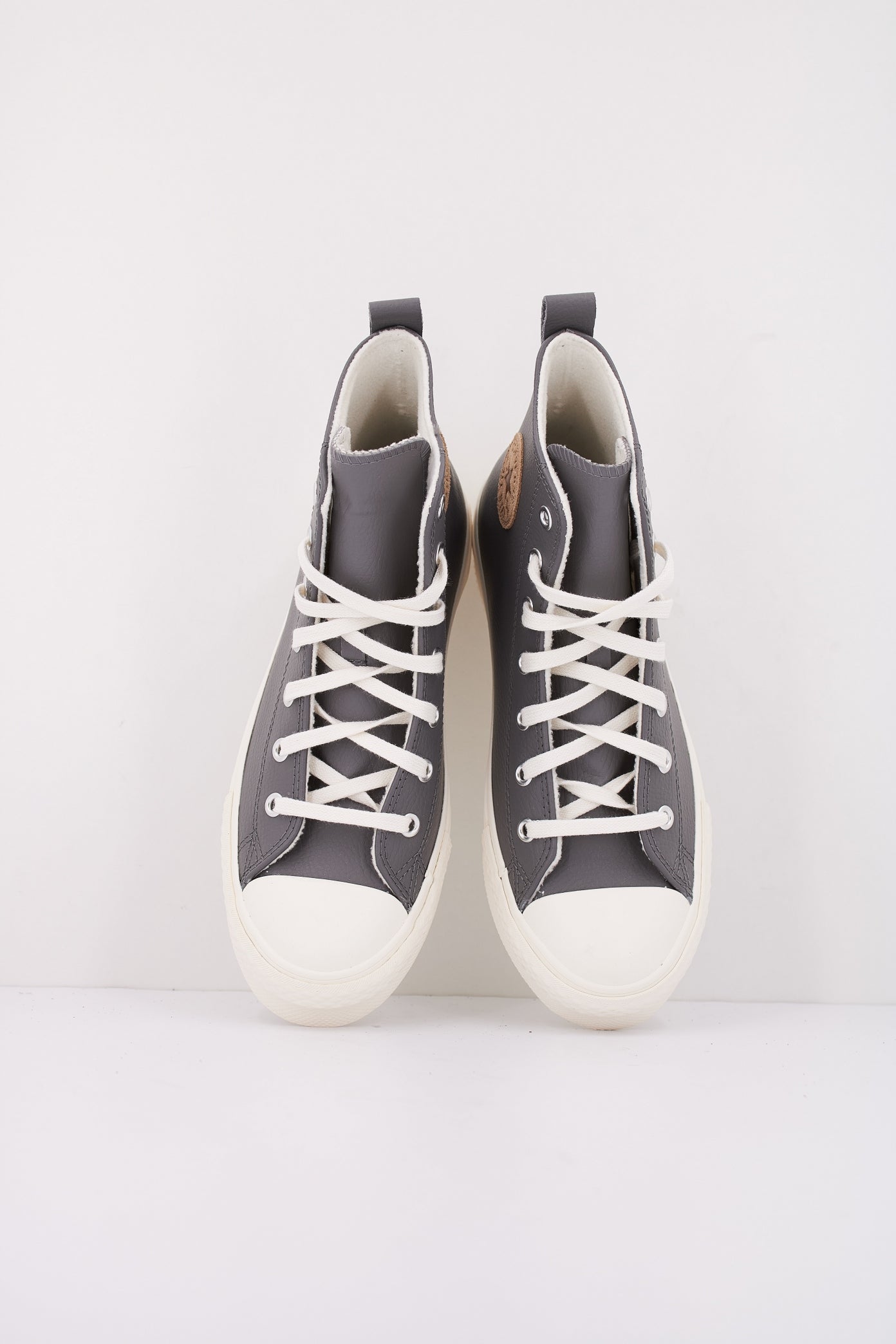 CONVERSE CHUCK TAYLOR ALL STAR EVA LIFT LEATHER en color GRIS (3)