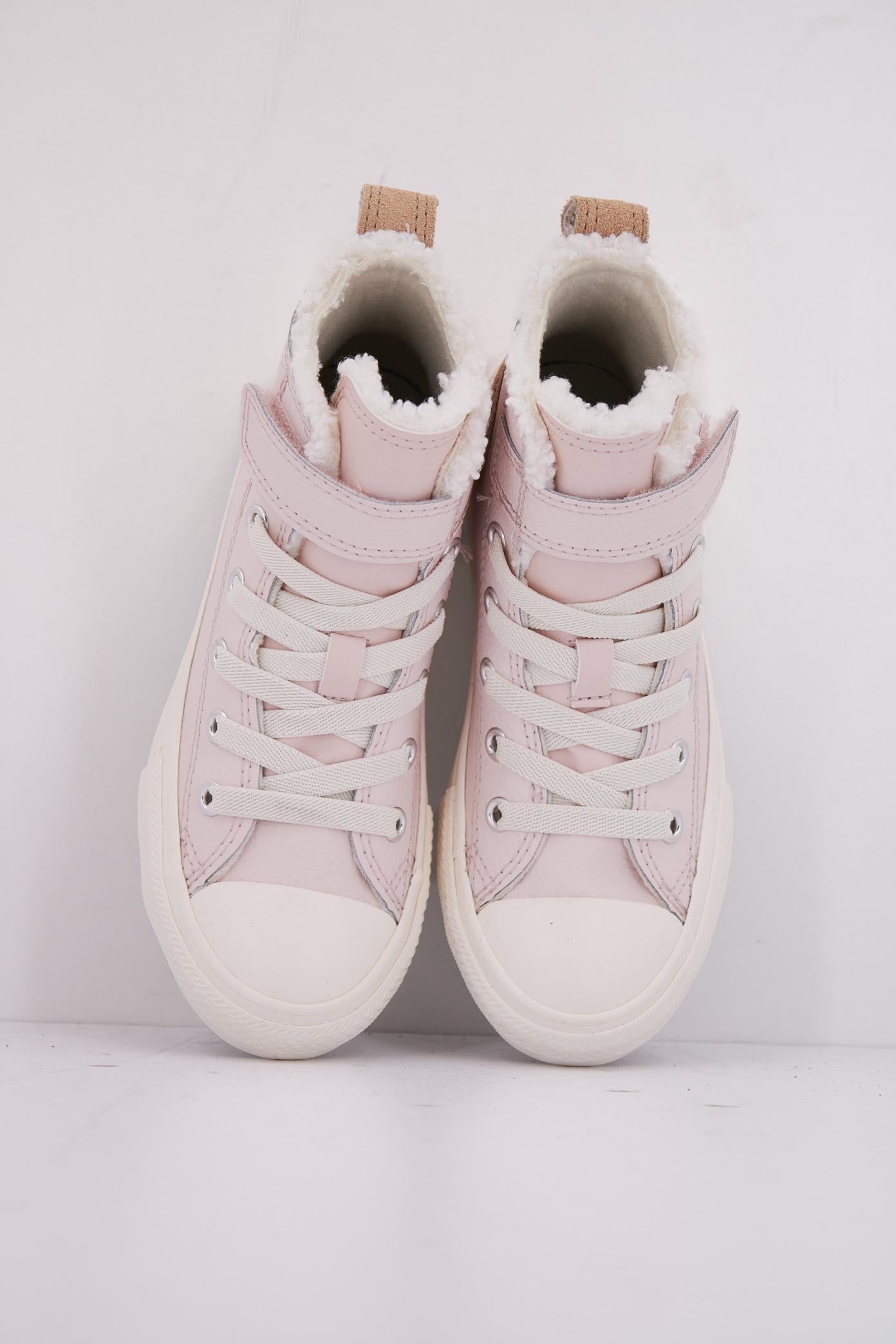 CONVERSE CHUCK TAYLOR ALL STAR LEATHER&SHERPA EASY-ON en color ROSA (3)