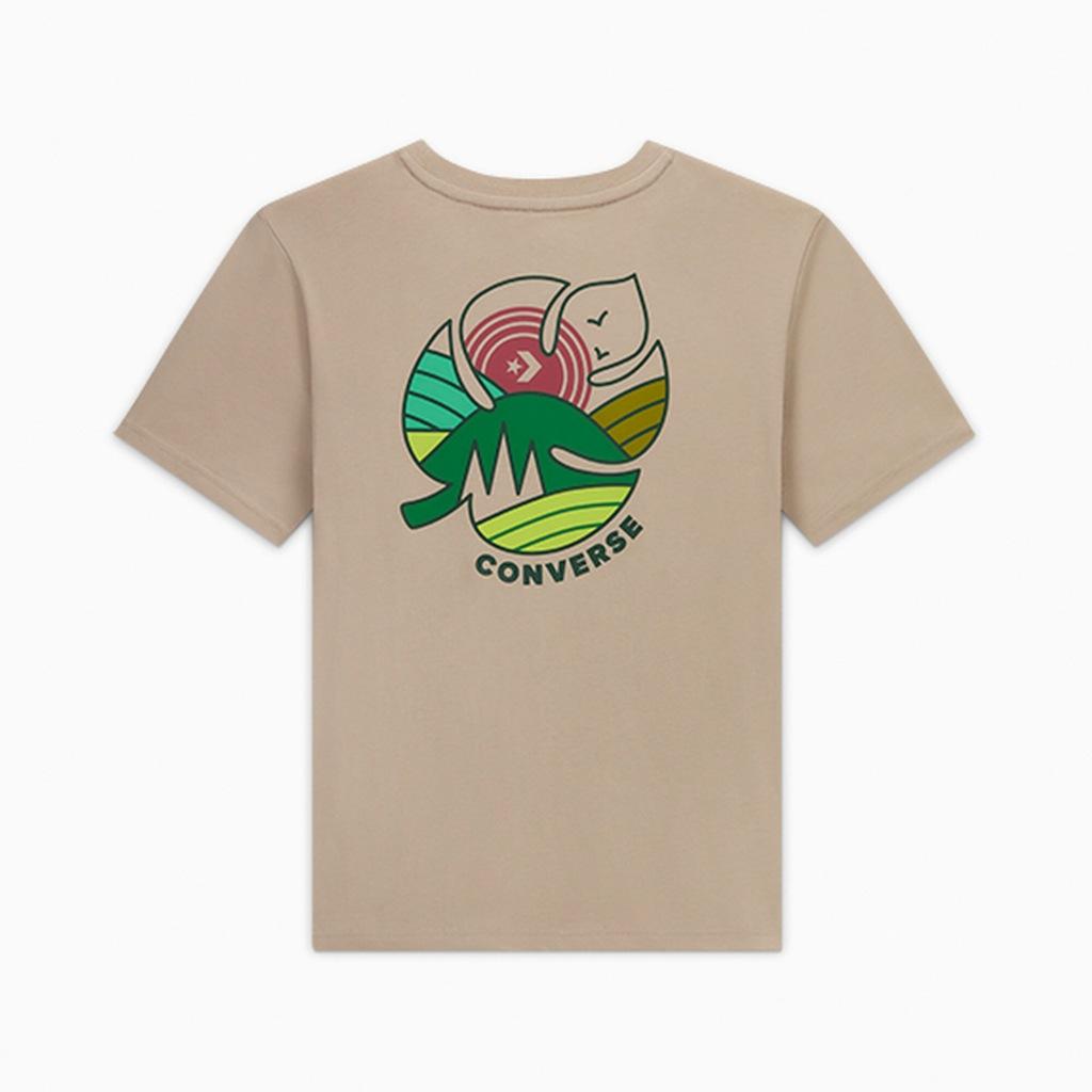 CONVERSE LEAF T-SHIRT en color MARRON (5)
