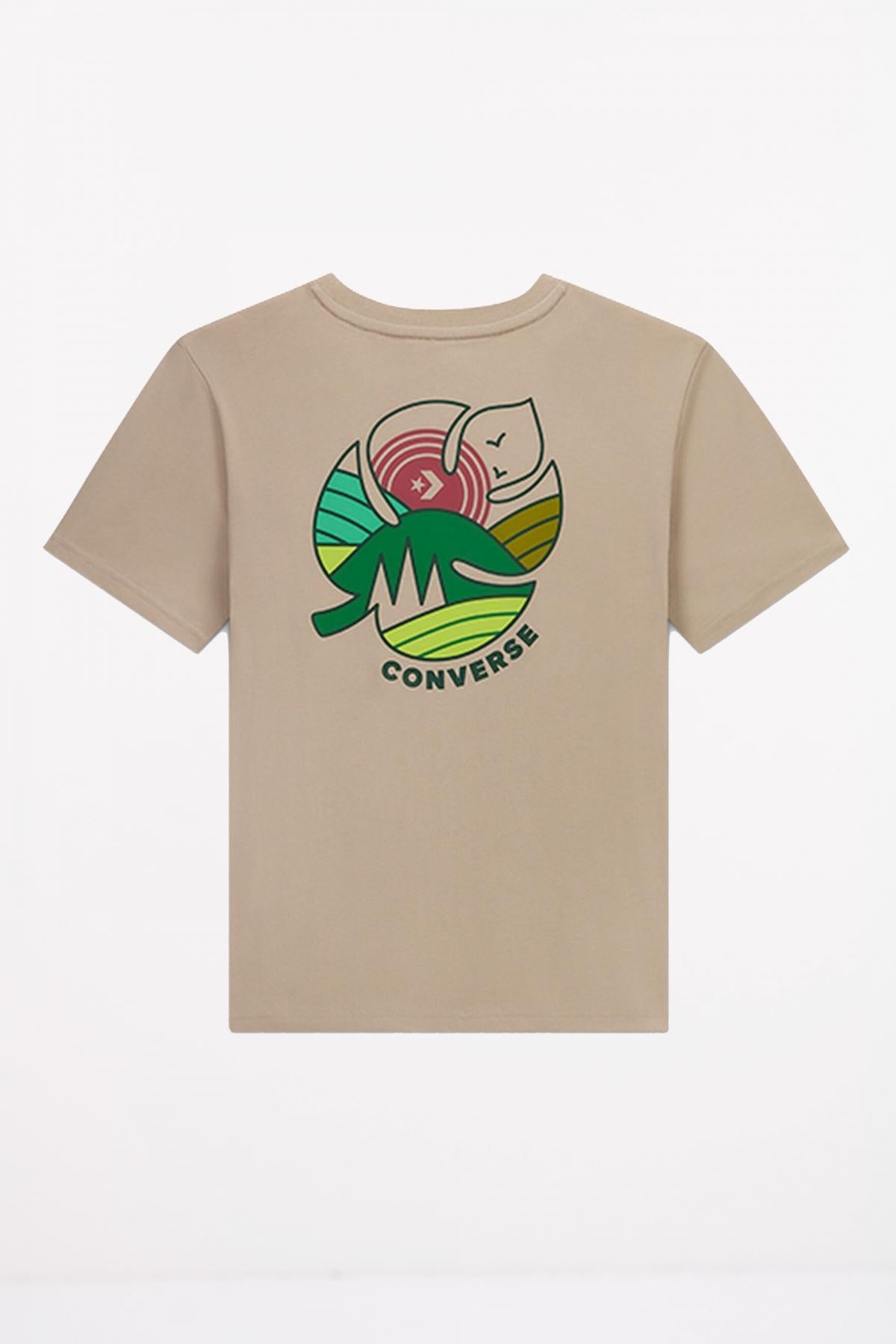 CONVERSE LEAF T-SHIRT en color MARRON (2)