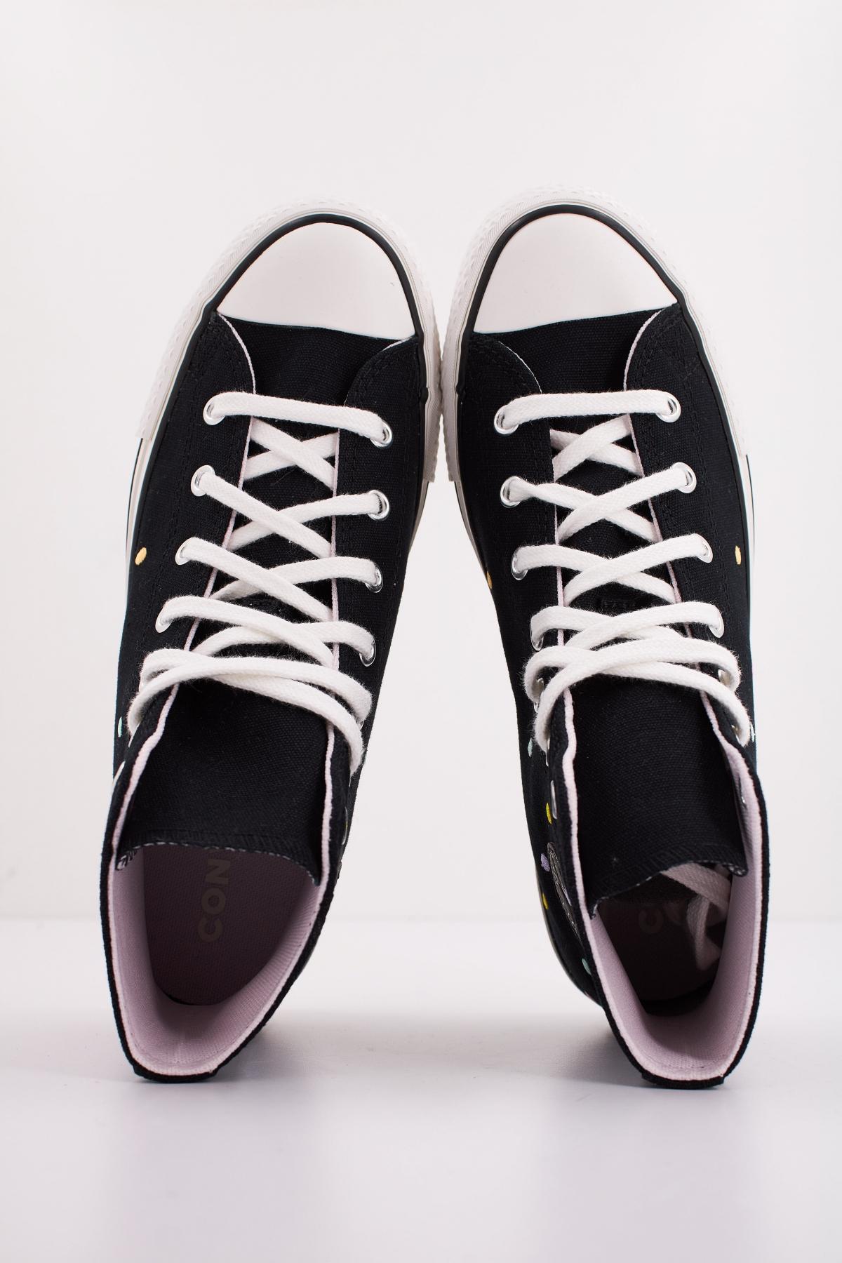 CONVERSE Chuck Taylor All Star Lift Polka Dots Platform en color NEGRO (3)