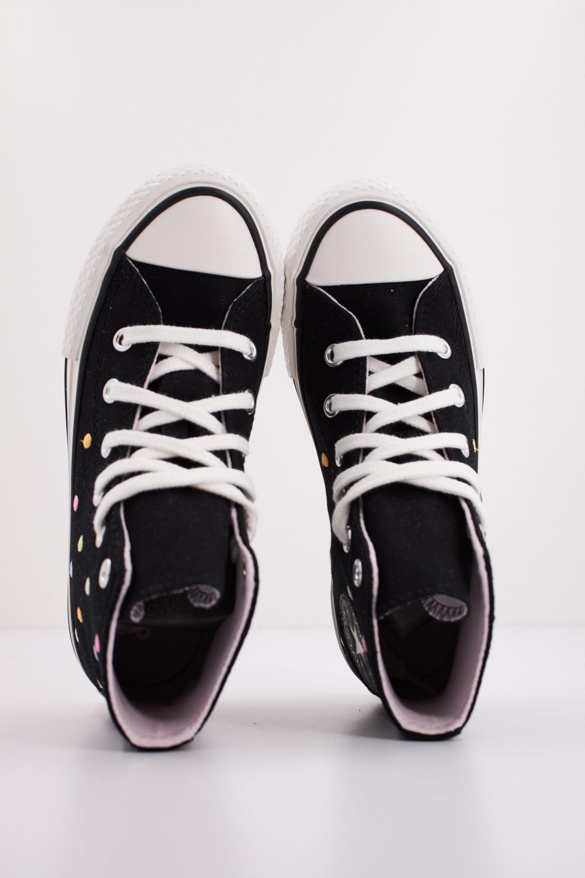 CONVERSE CHUCK TAYLOR ALL STAR LIFT EMBROIDERED POLKA DOTS PLATFORM en color NEGRO (3)