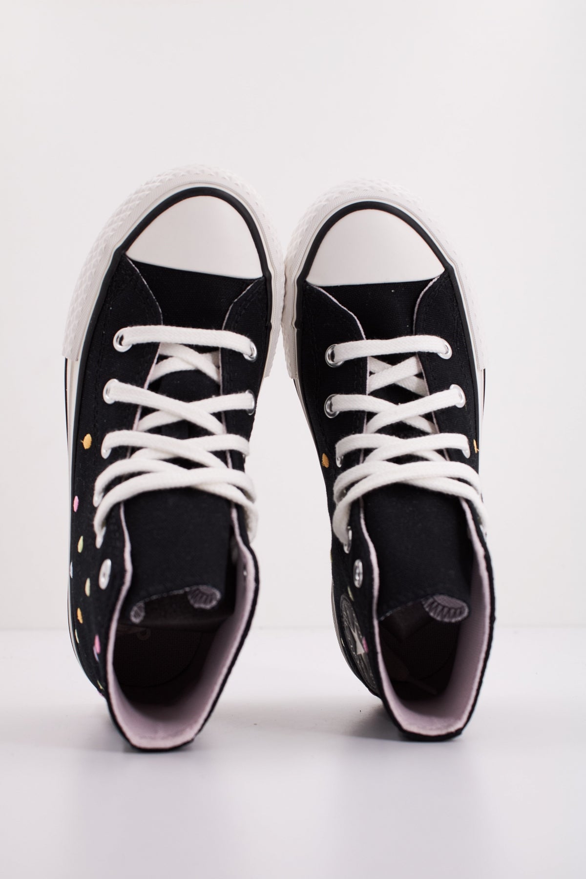 CONVERSE CHUCK TAYLOR ALL STAR LIFT EMBROIDERED POLKA DOTS PLATFORM en color NEGRO (3)
