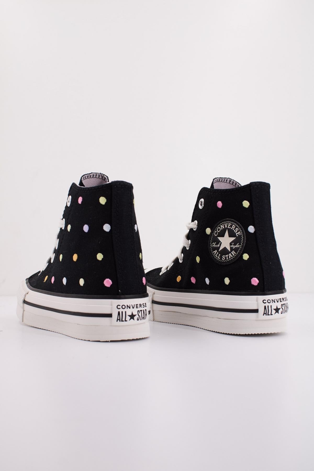 CONVERSE CHUCK TAYLOR ALL STAR LIFT EMBROIDERED POLKA DOTS PLATFORM en color NEGRO (4)