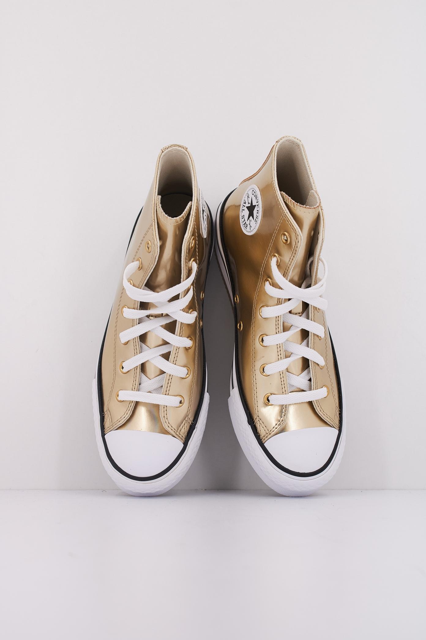 CONVERSE CHUCK TAYLOR ALL STAR EVA LIFT PLATFORM METALLIS en color ORO (3)