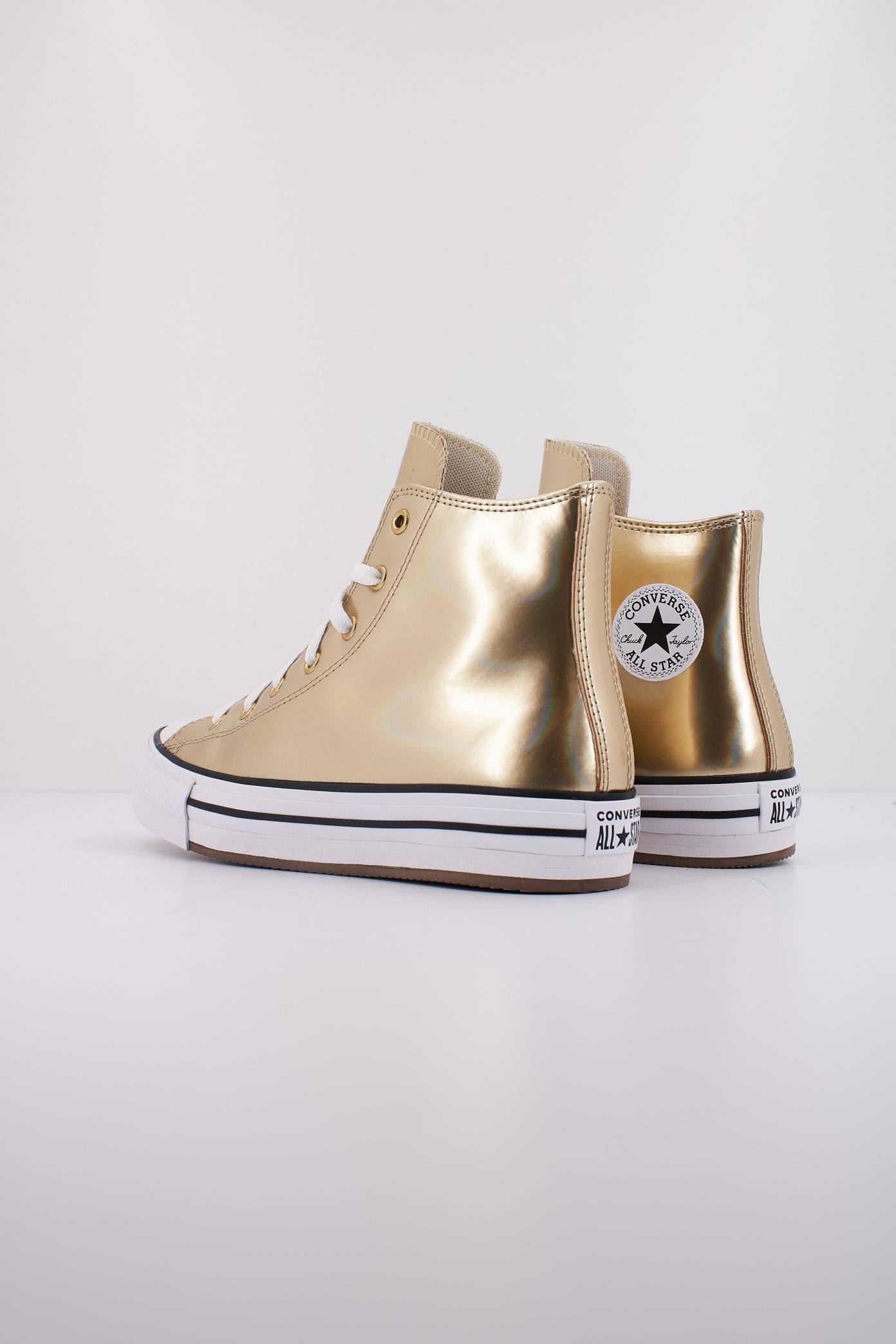 CONVERSE CHUCK TAYLOR ALL STAR EVA LIFT PLATFORM METALLIS en color ORO (4)