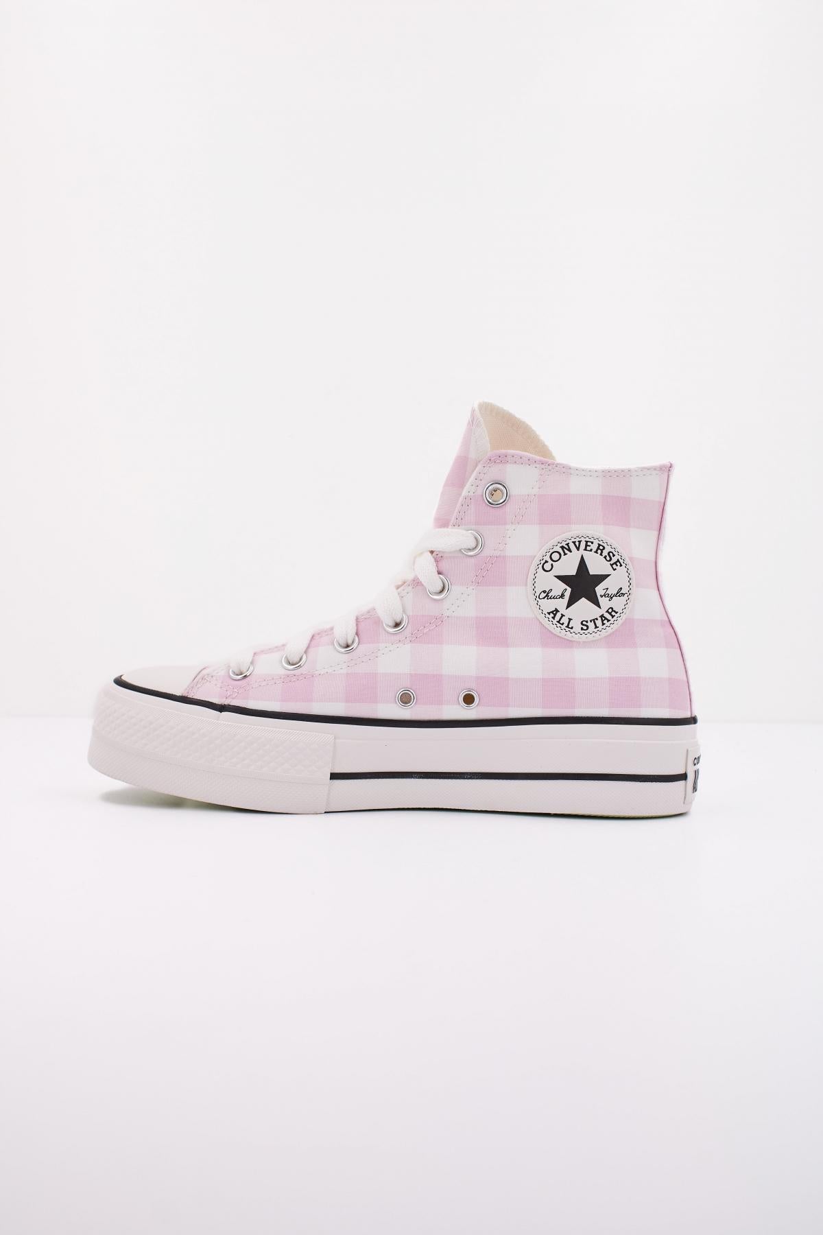 CONVERSE CHUCK TAYLOR ALL STAR PLATFORM GINGHAM en color ROSA (1)