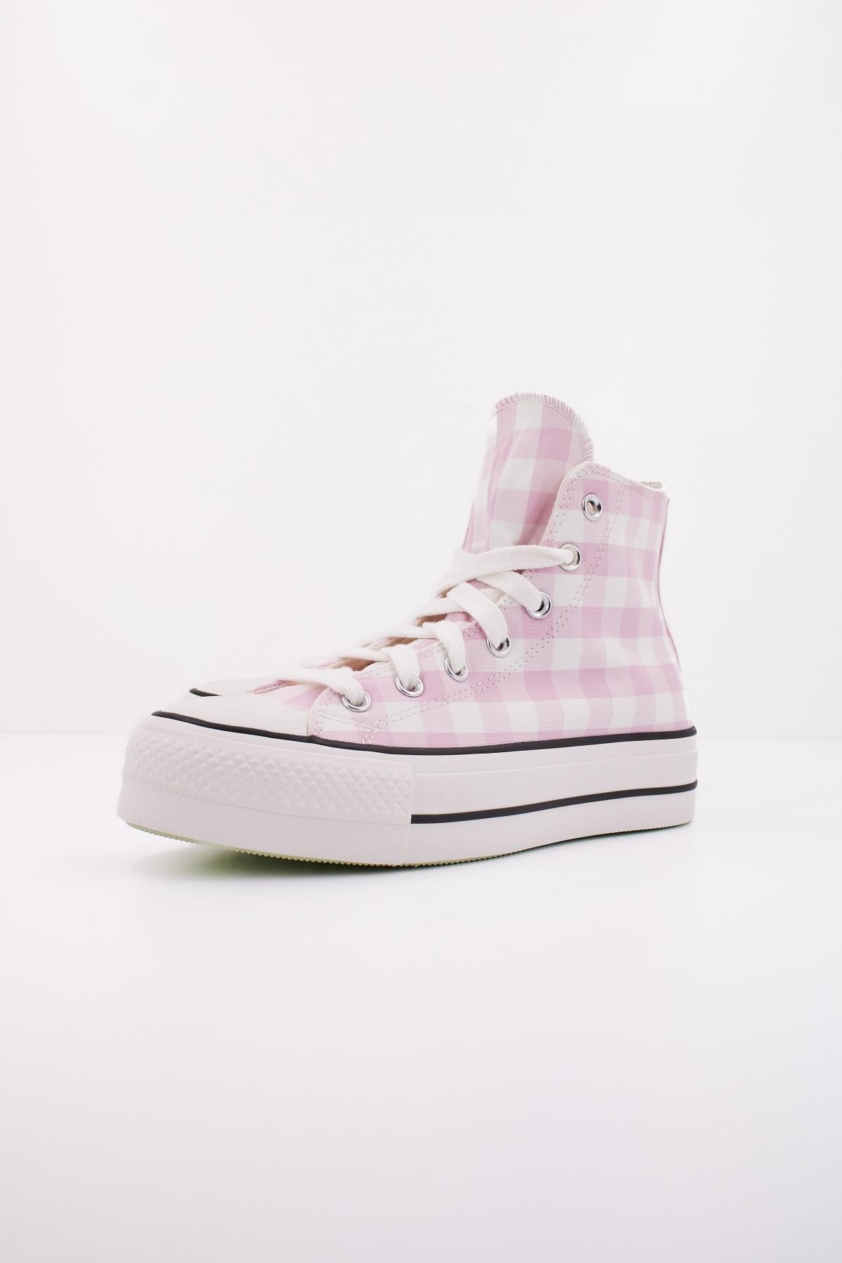 CONVERSE CHUCK TAYLOR ALL STAR PLATFORM GINGHAM en color ROSA (2)