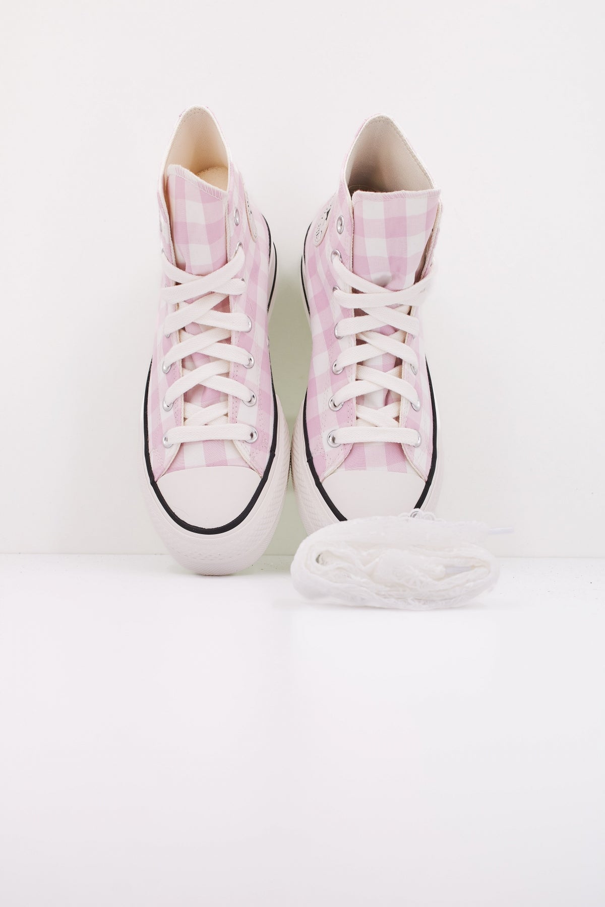 CONVERSE CHUCK TAYLOR ALL STAR PLATFORM GINGHAM en color ROSA (3)