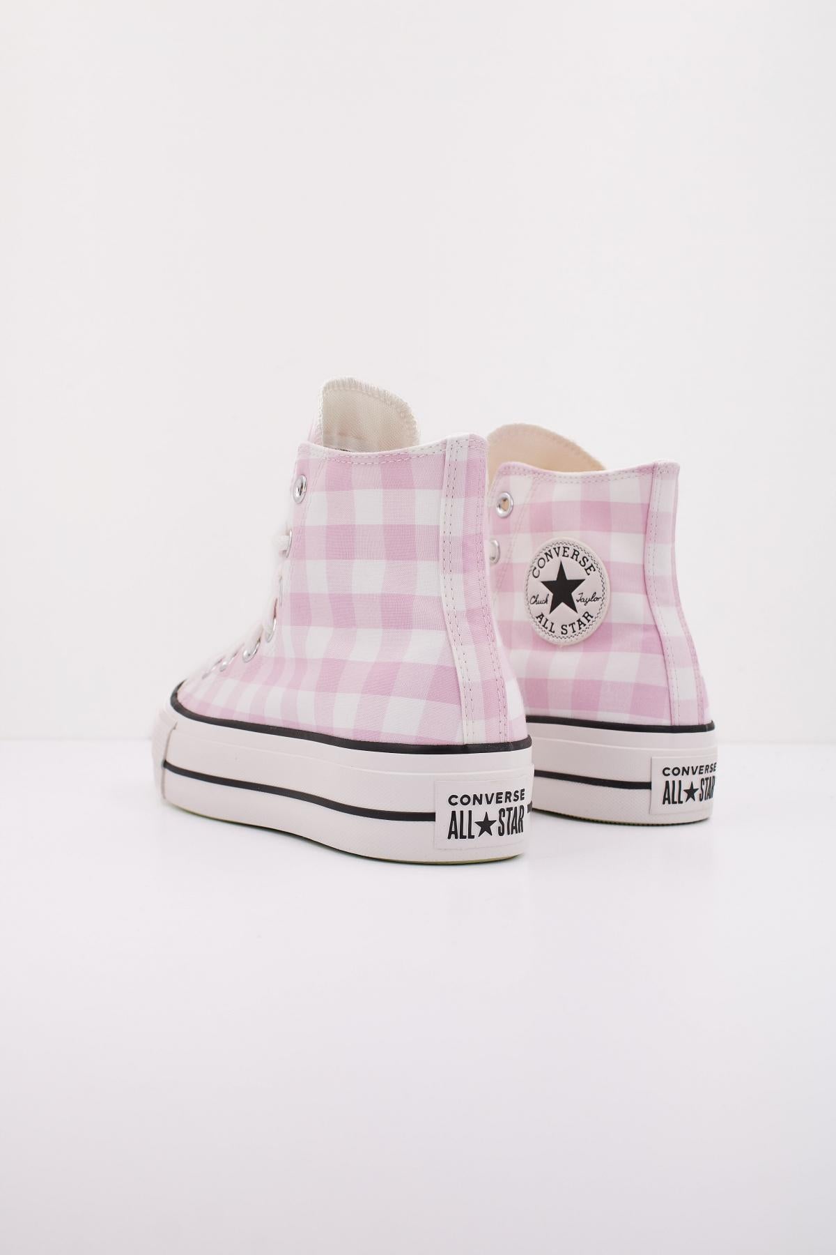 CONVERSE CHUCK TAYLOR ALL STAR PLATFORM GINGHAM en color ROSA (4)