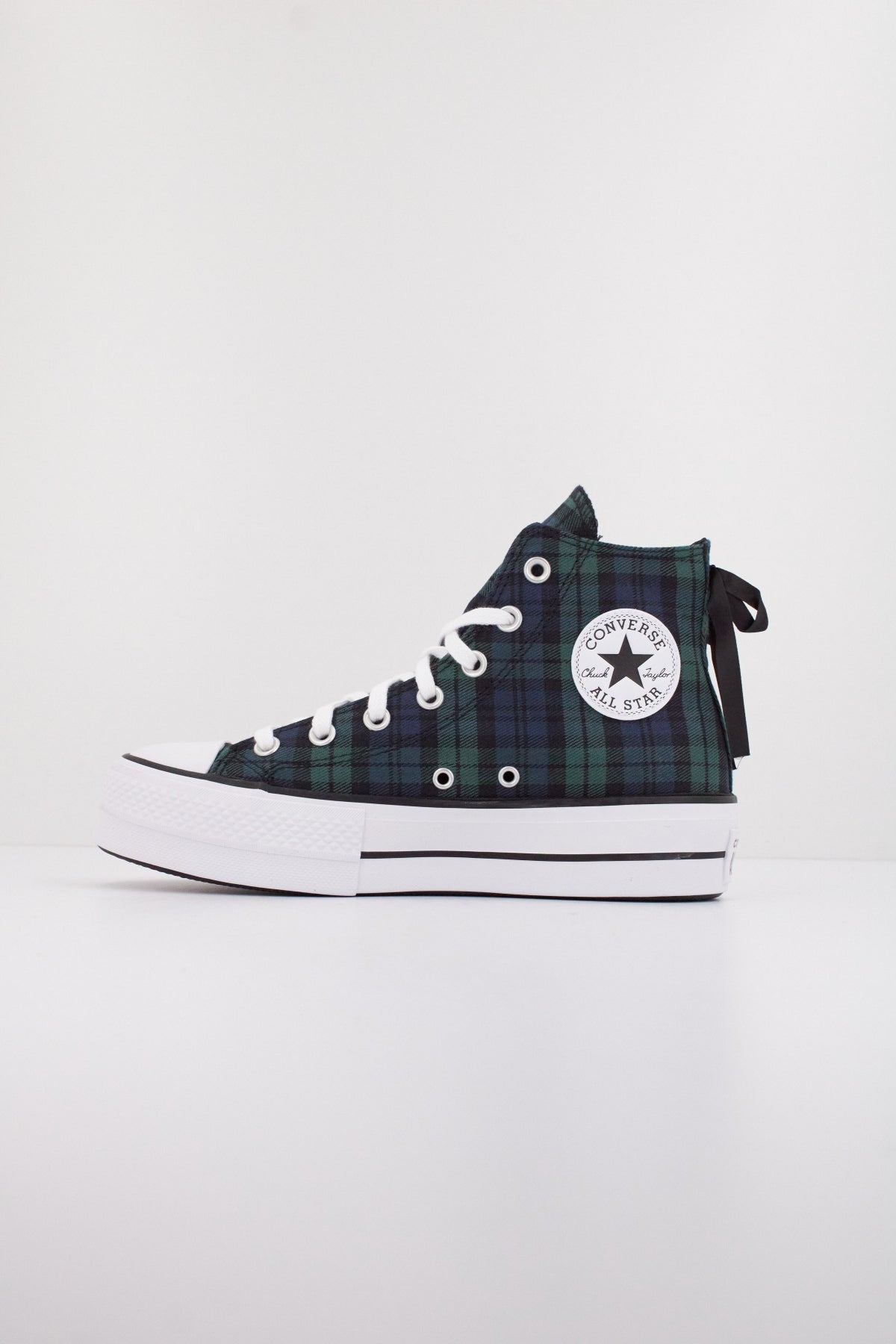 CONVERSE CHUCK TAYLOR ALL STAR LIFT PLATFORM PLAID en color VERDE (1)